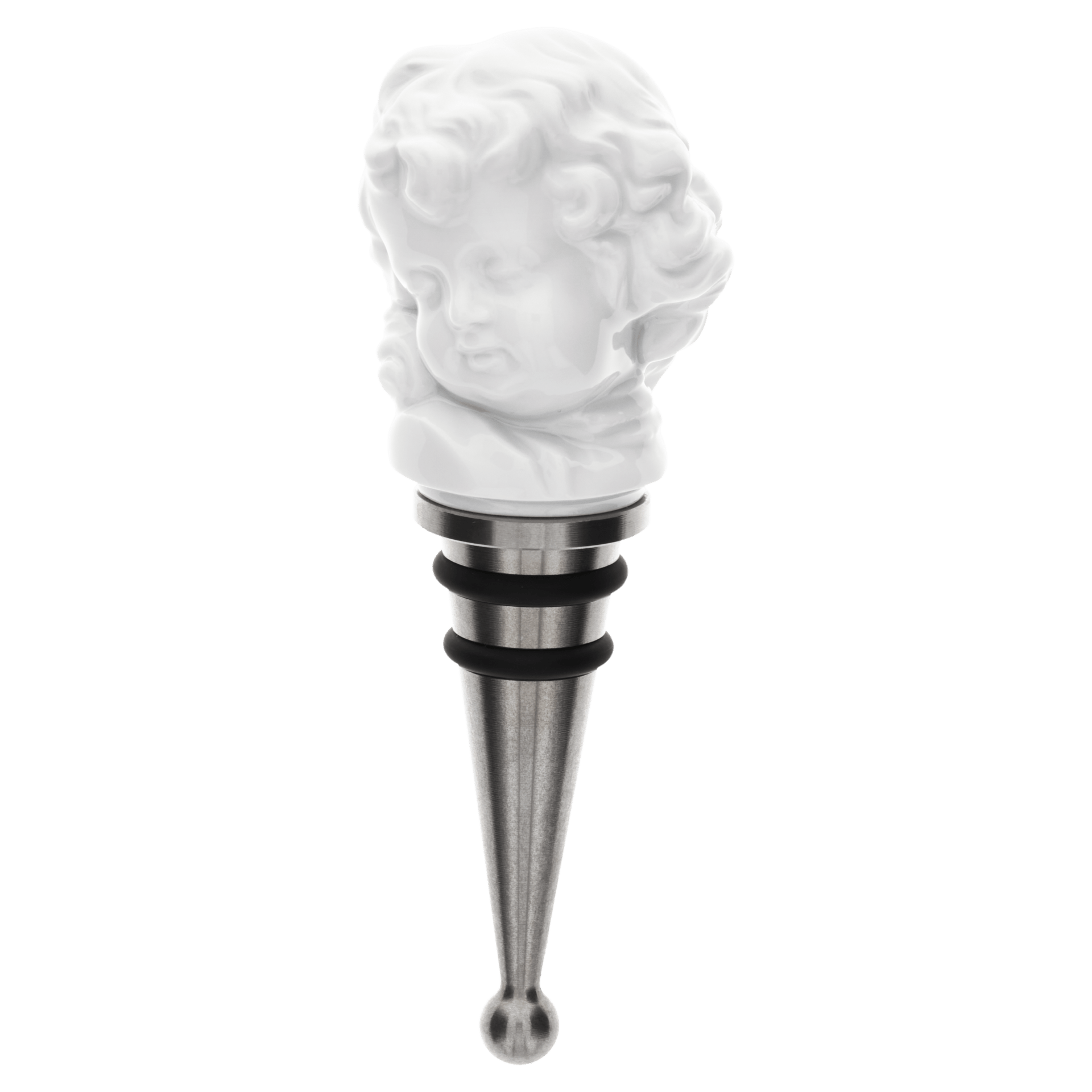 Flaschenverschluss, Knabe, Weiß, H 11 cm | Meissen Bottle Tops 000001 - 83M35 - Meissen Weimar
