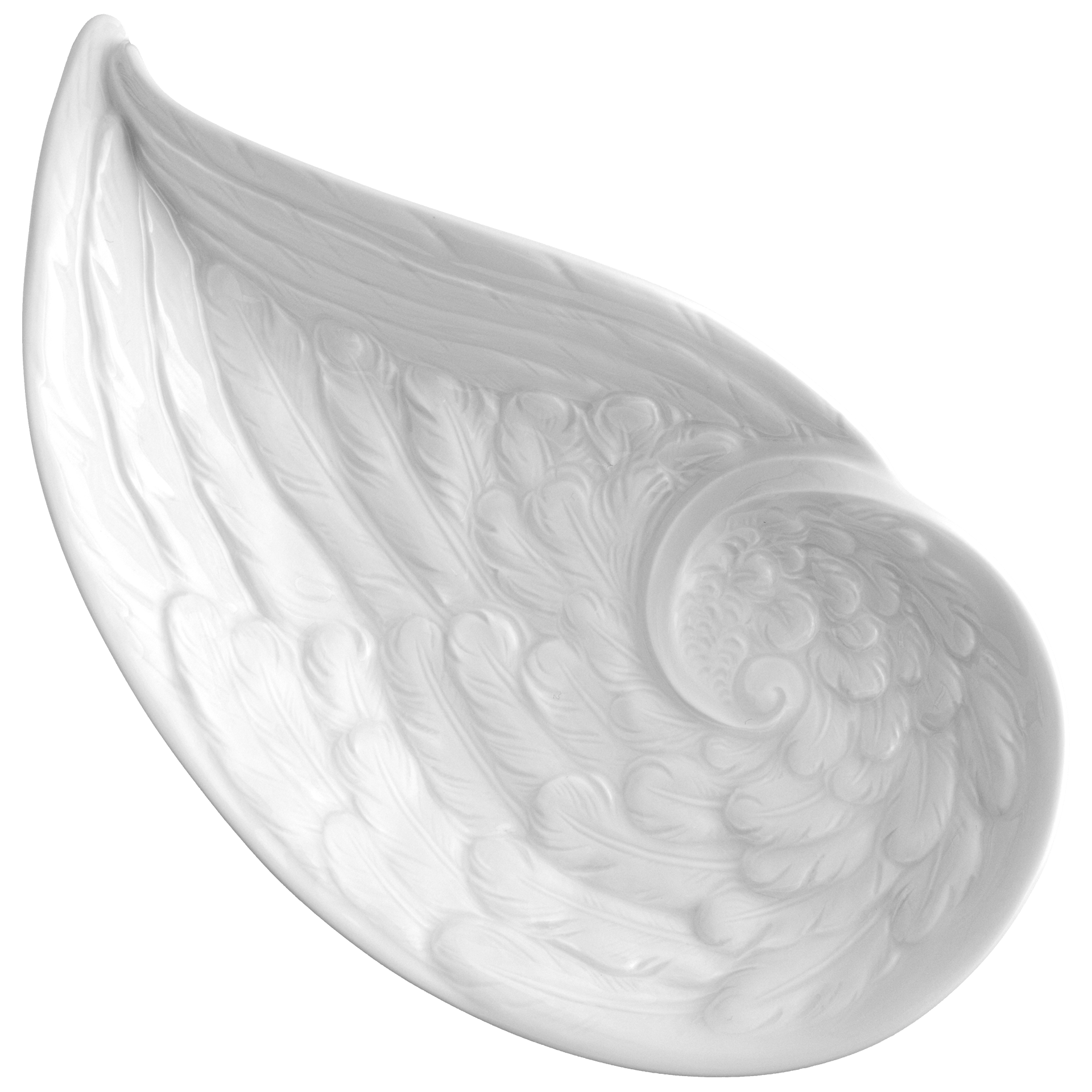 Flügelschale, klein, weiß, ca. 22 cm | Meissen Schwanenkollektion 000001 - 53323 - Meissen Weimar