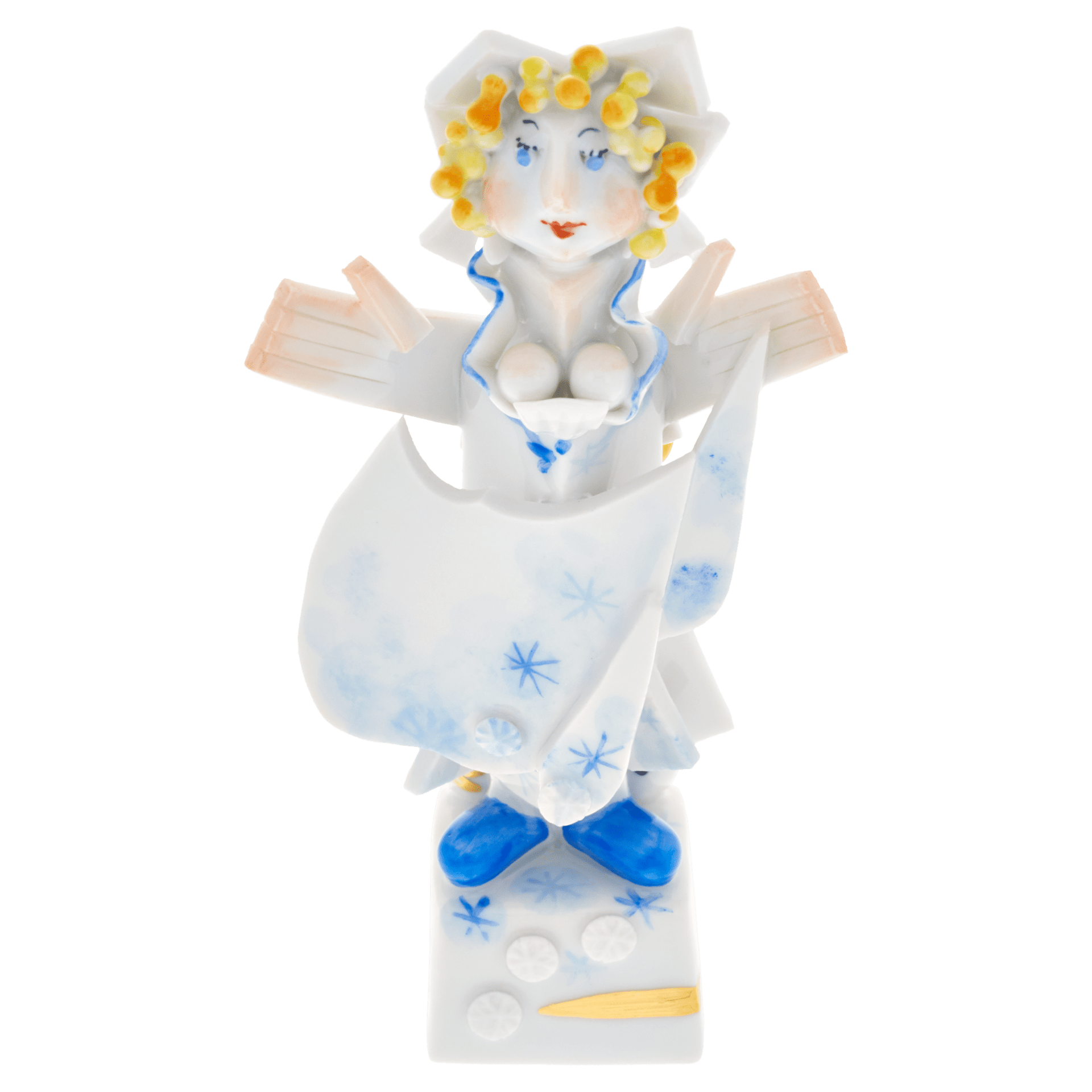 Frau Holle, Bunt und gold staffiert - , H 10,5 cm | Meissen Miniaturfiguren - Edition 900300 - 83235 - Meissen Weimar