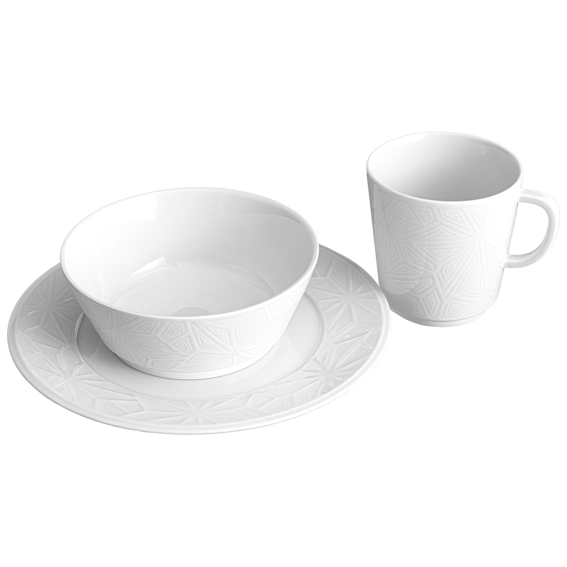 Frühstücks - Set, Vitruv Graphic, Ø 22 cm, 3 - teilig | Meissen Vitruv Graphic 000001 - c4503 - Meissen Weimar