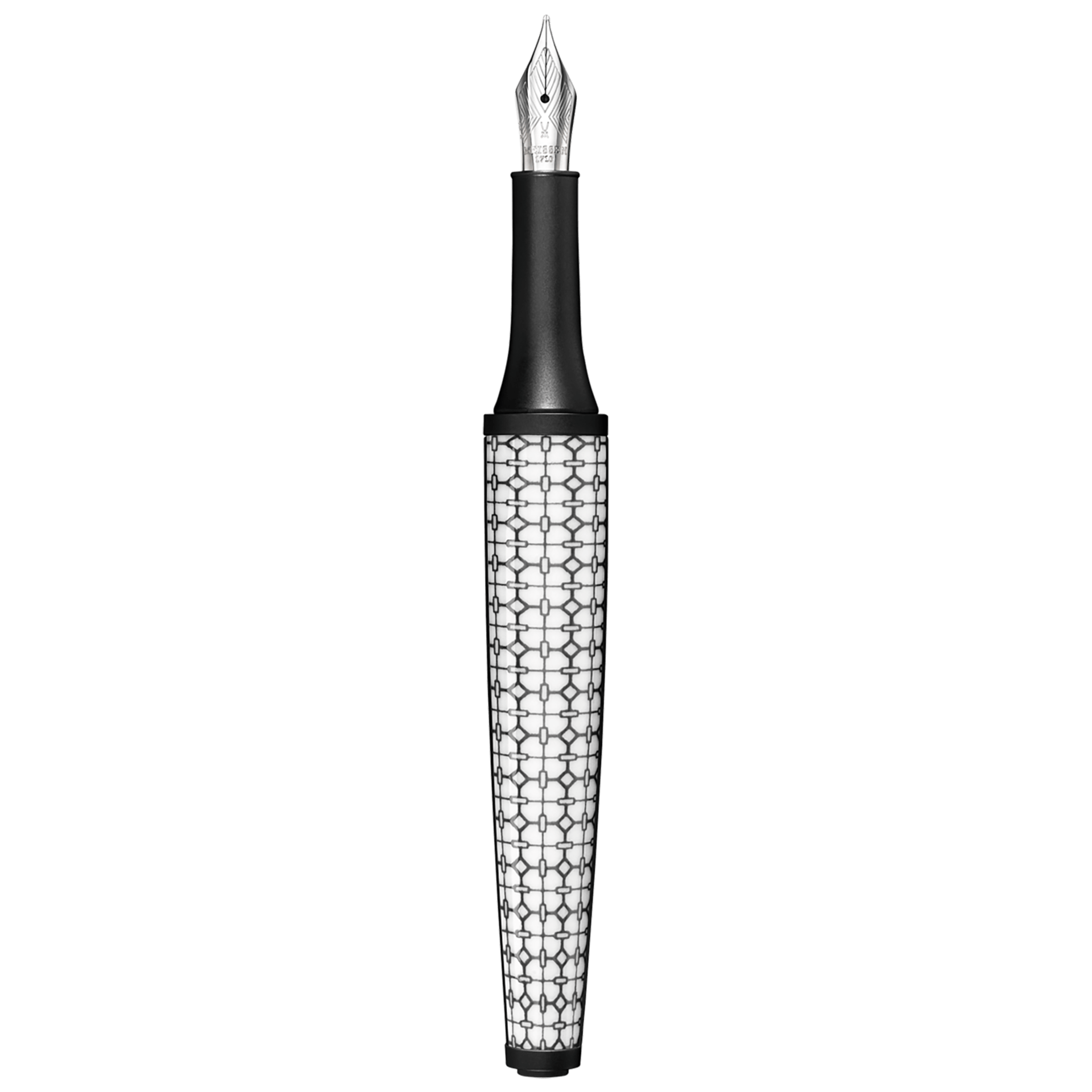 Füllfederhalter, Geometric schwarz, H 13 cm | Meissen Mascara MPE - 0003 - 005 - Meissen Weimar