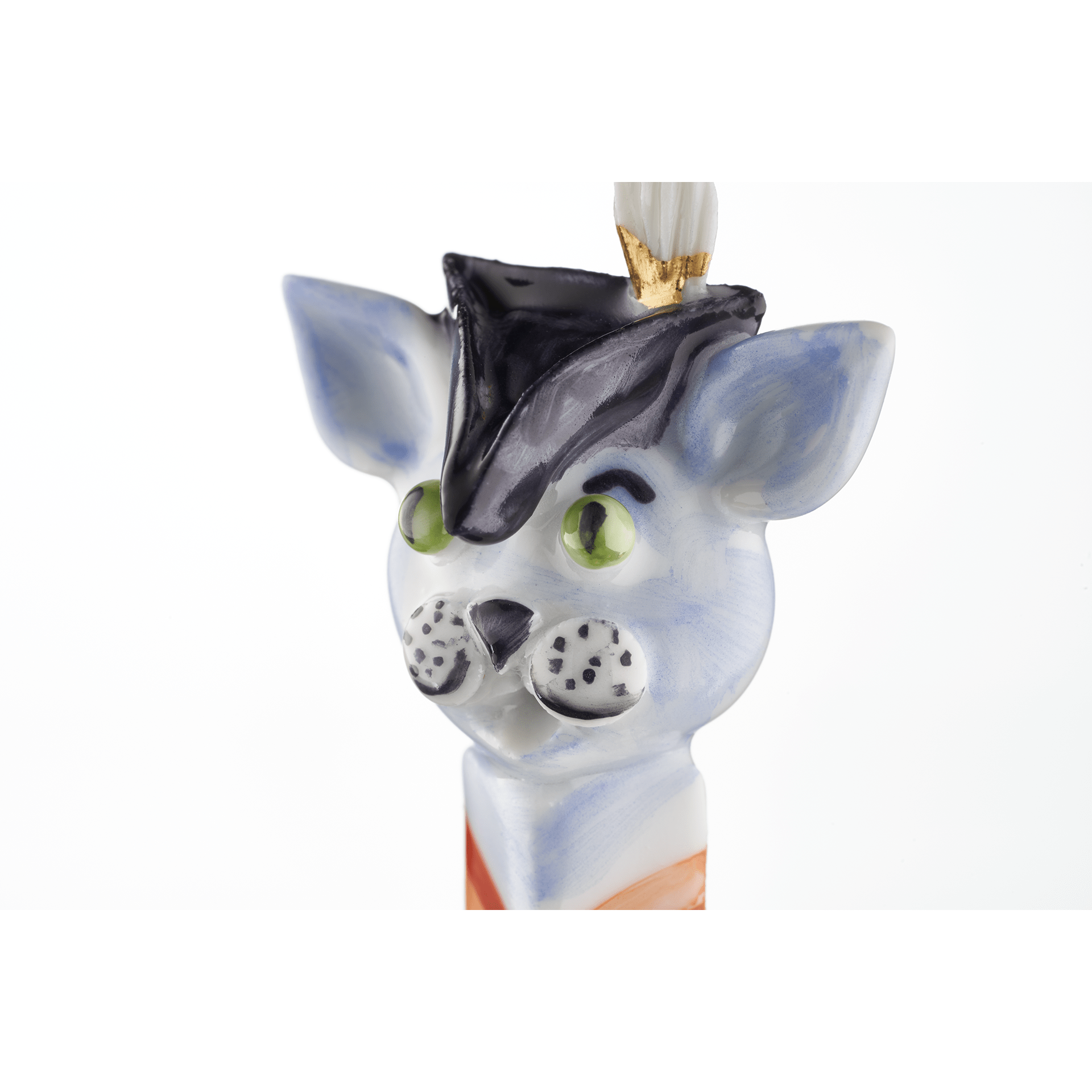 Gestiefelter Kater, Bunt und gold staffiert, H 10 cm | Meissen Miniaturfiguren - Edition 900300 - 81992 - Meissen Weimar
