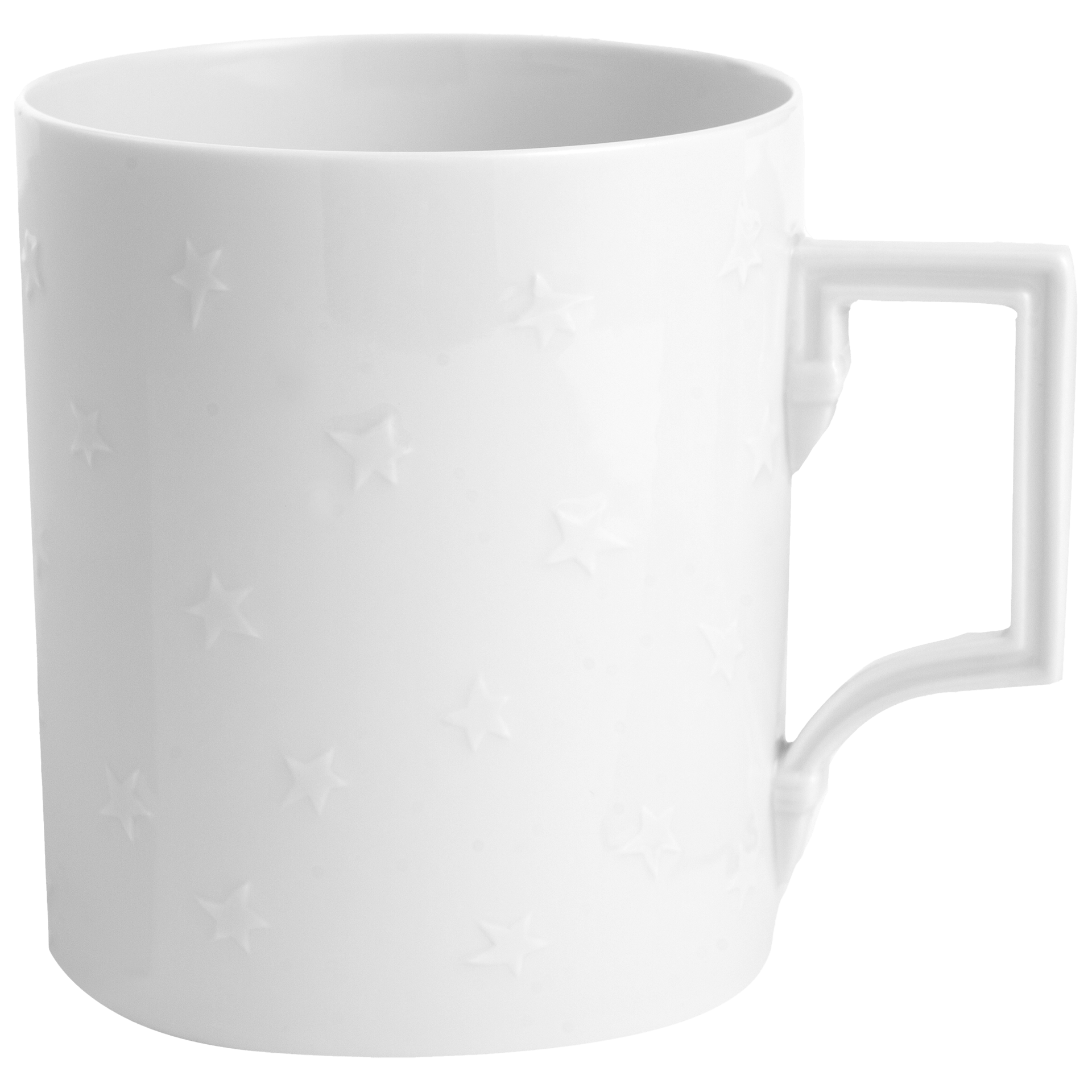 Glühweintassen - Set, 3 - tlg., Wackerbarths Weiß & Heiß, 2 Henkelbecher Sternenrelief, Form: Berlin | Meissen - Set Kollektion Genußwelten 000001 - 55M80 - Meissen Weimar