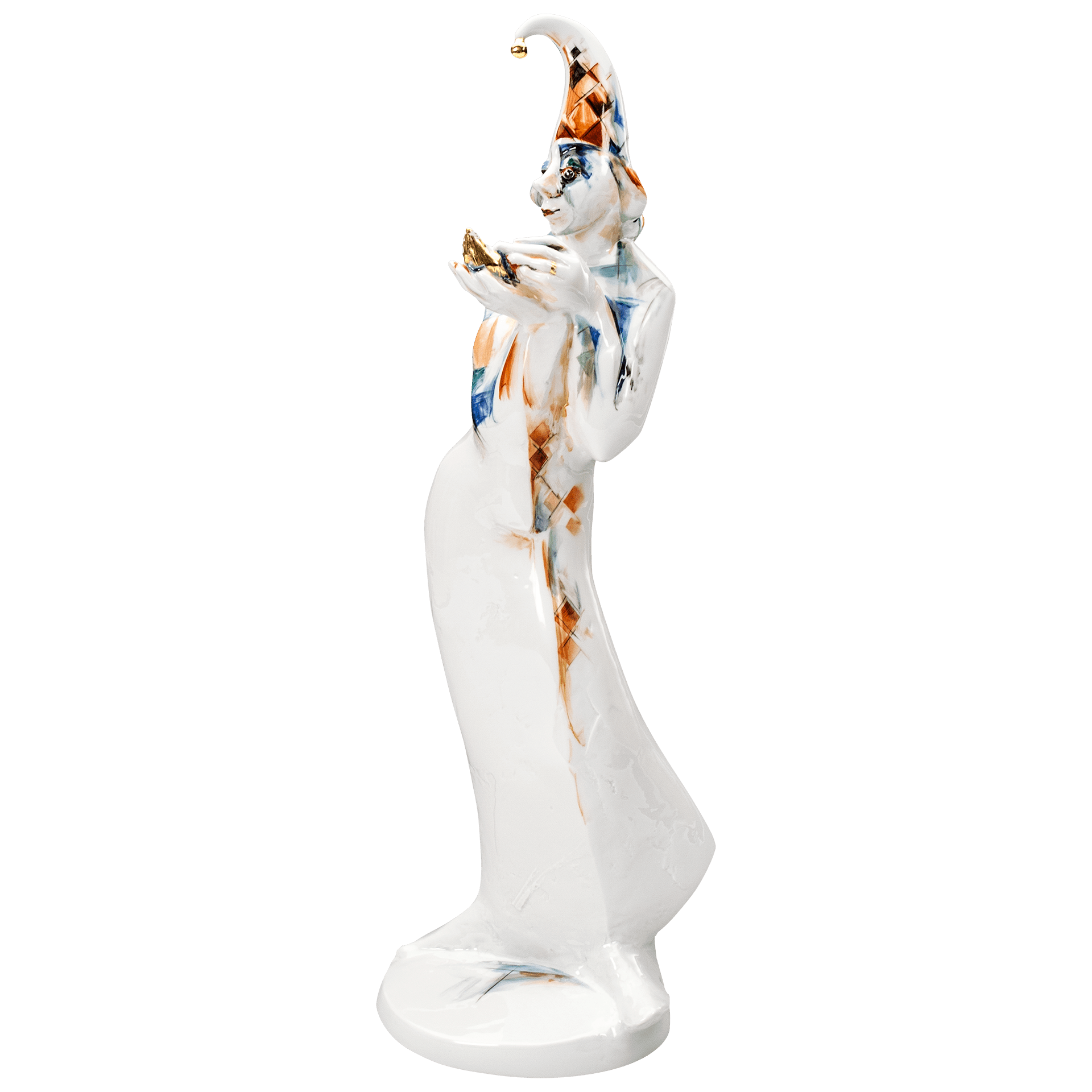 Goldenes Vögelchen, Bunt und gold staffiert - , H 42 cm | Meissen Porzellan 900300 - 73643 - Meissen Weimar