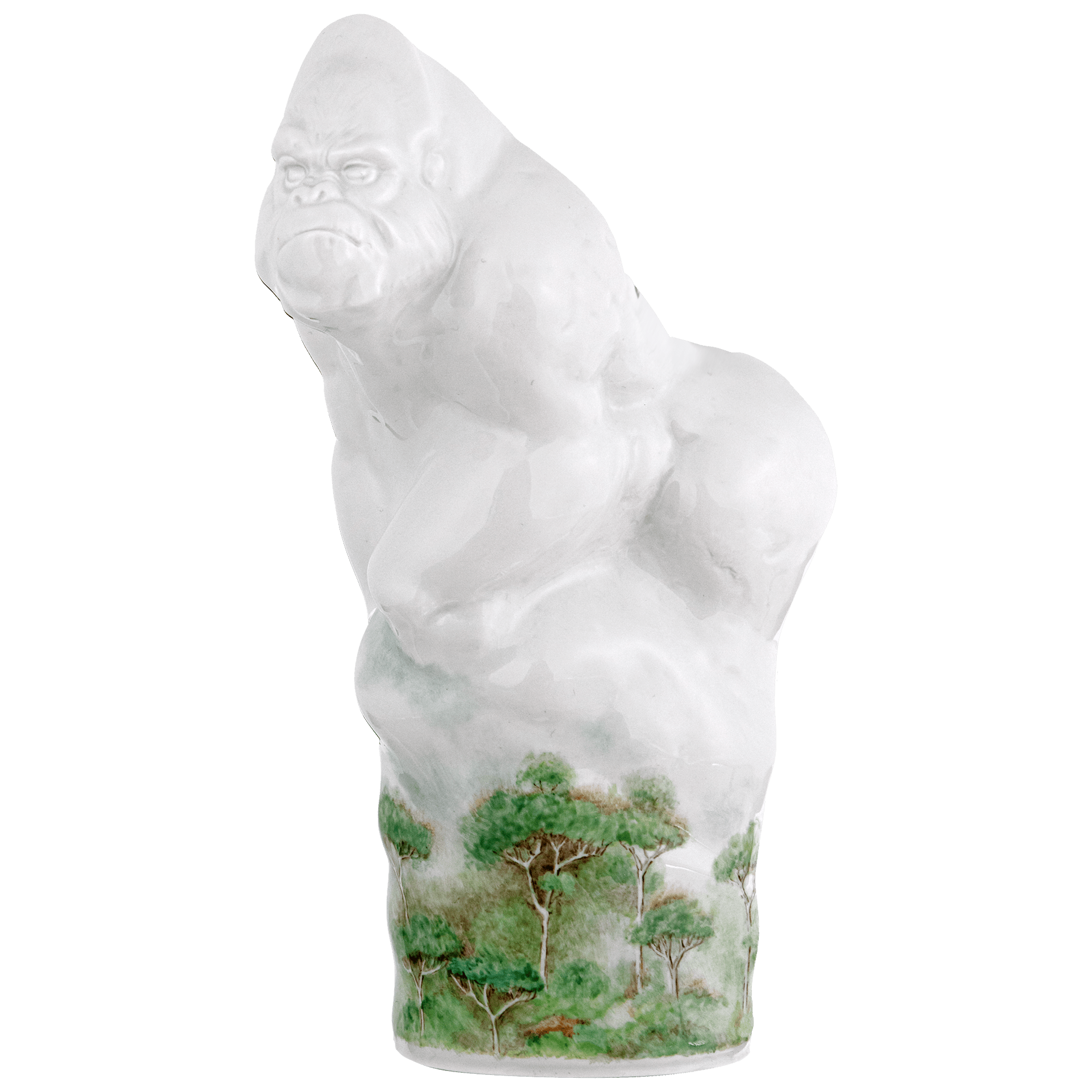 Gorilla, H 16,5 cm | Meissen Figuren - Edition Dschungel 90A446 - 78037 - Meissen Weimar