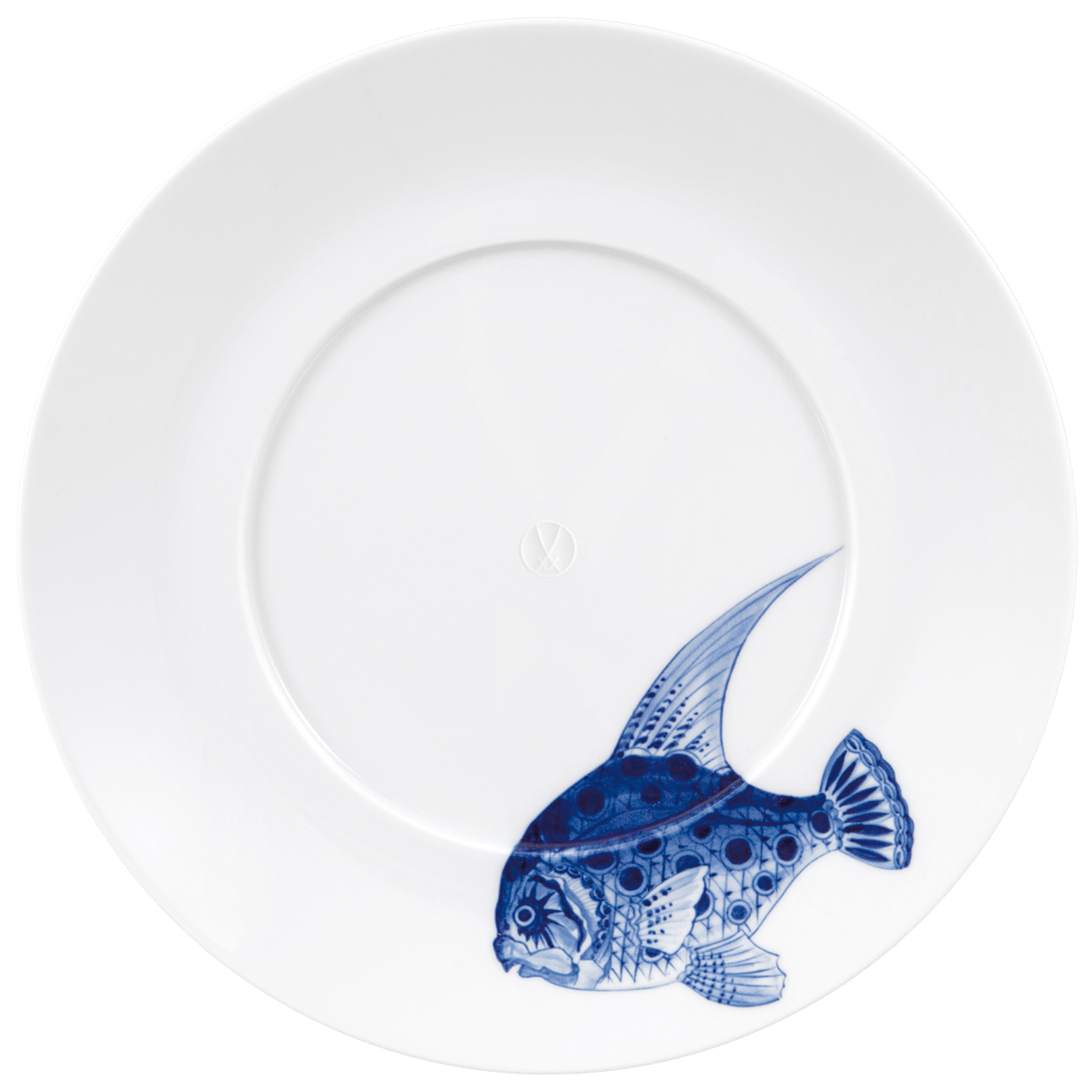 Gourmetteller, flach, "Blue Treasures", Fisch, Ø 28,5 cm | Meissen Cosmopolitan 82a277 - 37480 - Meissen Weimar