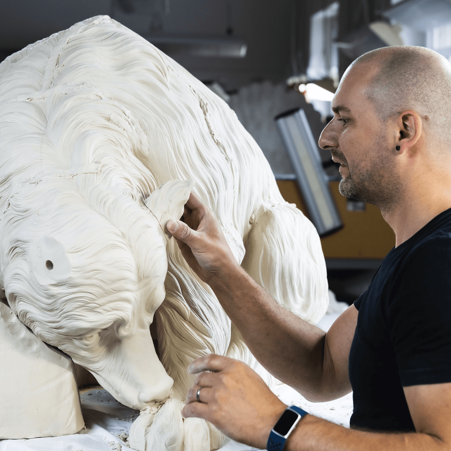 Große Tierfigur Bär, Weiß, H 56 cm | Meissen Exklusiv - Kollektion 000080-76m28 - Meissen Weimar