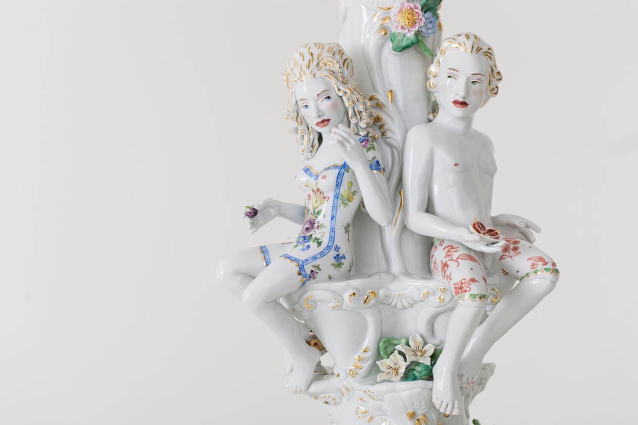 Großfigur Porzellan H 100 cm | Meissen Figuren Individuell 65c028 - 80m12 - Meissen Weimar