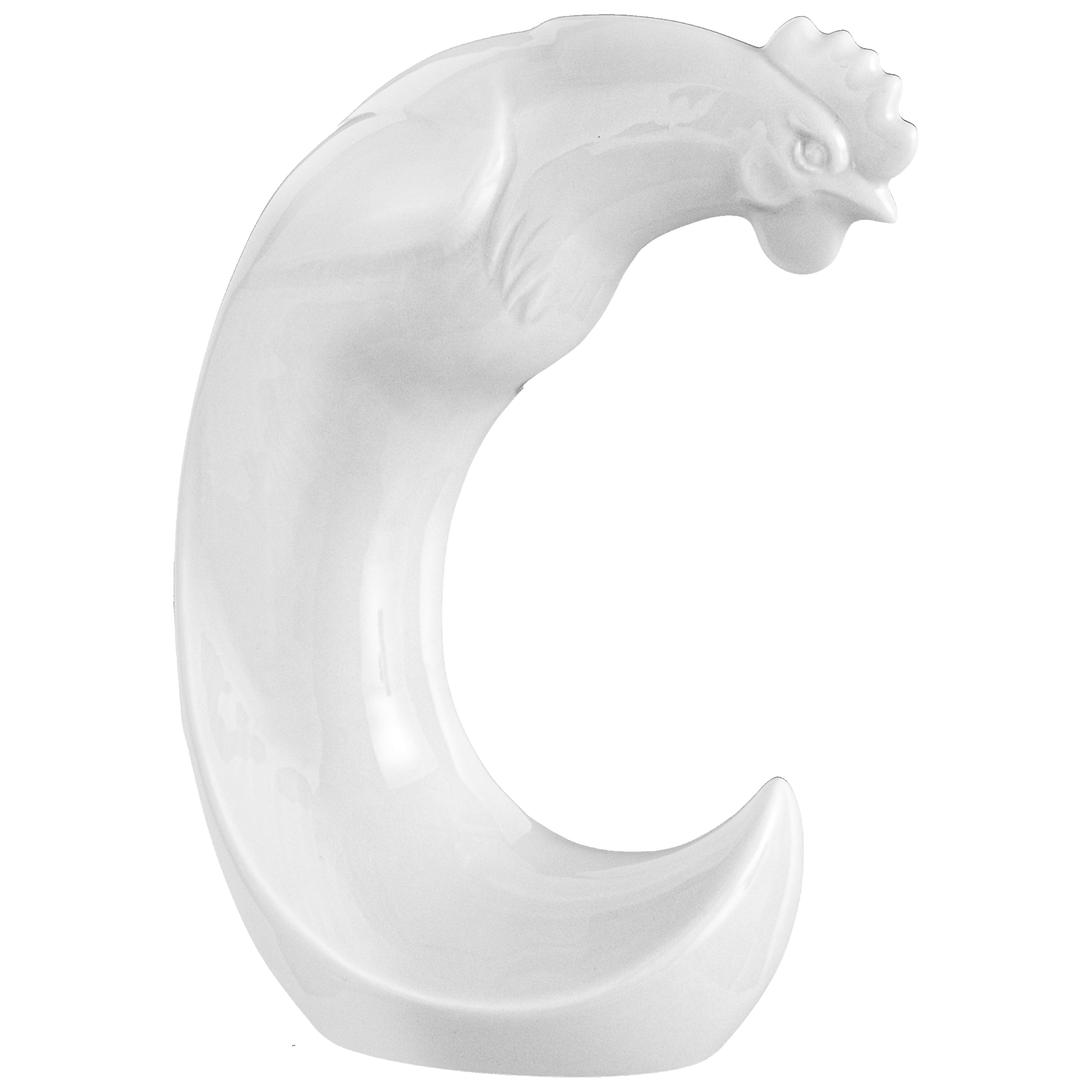 Hahn, Weiß, H 12,5 cm | Meissen Figuren Chinesisches Jahrestier 000001 - 83659 - Meissen Weimar