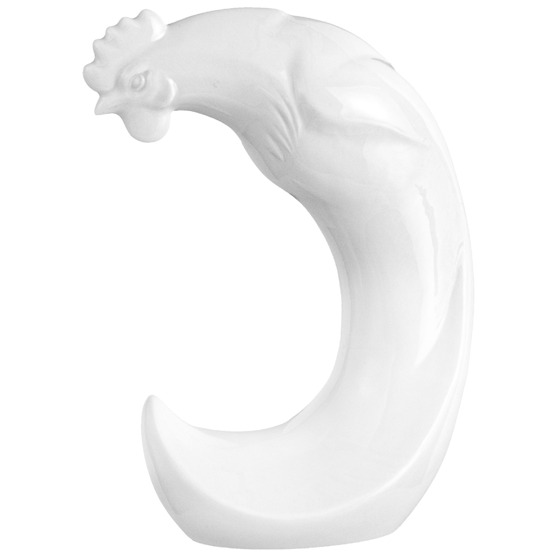 Hahn, Weiß, H 12,5 cm | Meissen Figuren Chinesisches Jahrestier 000001 - 83659 - Meissen Weimar