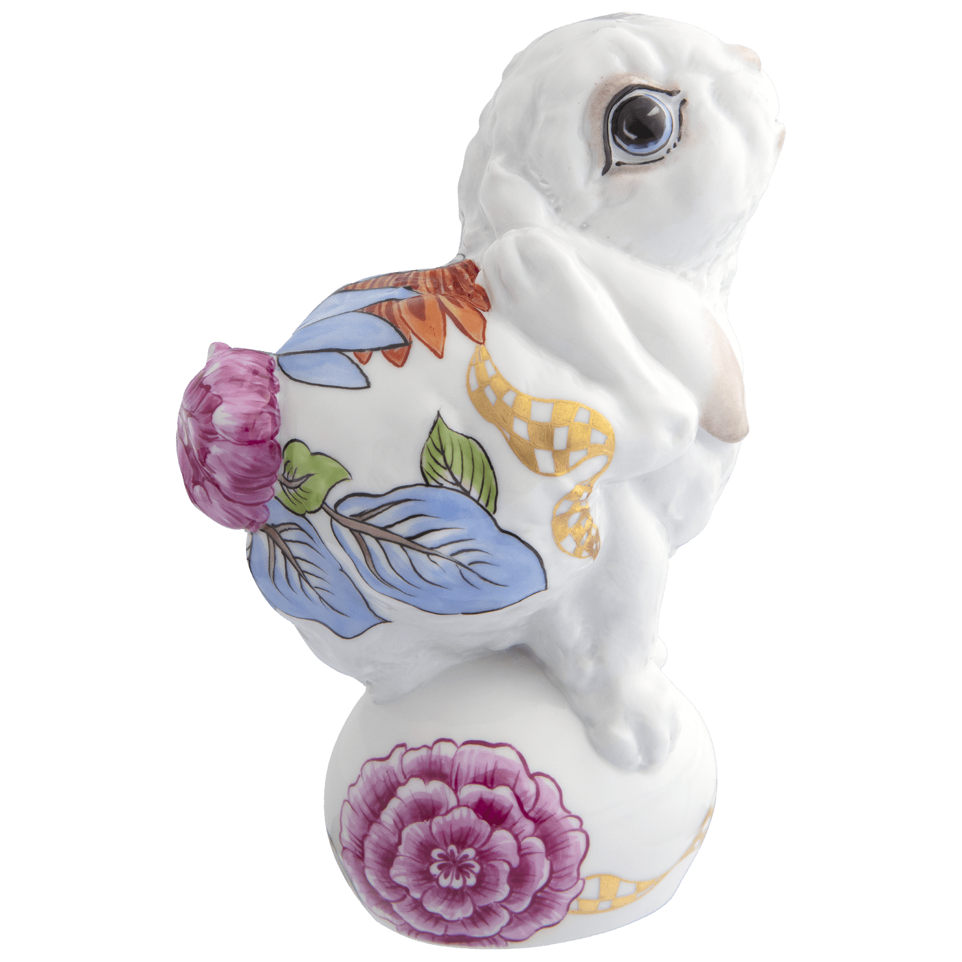 Hase Donna, Indisch Blümchen, H 12 cm | Meissen Figuren - Edition Hasen 483190 - 83613 - Meissen Weimar