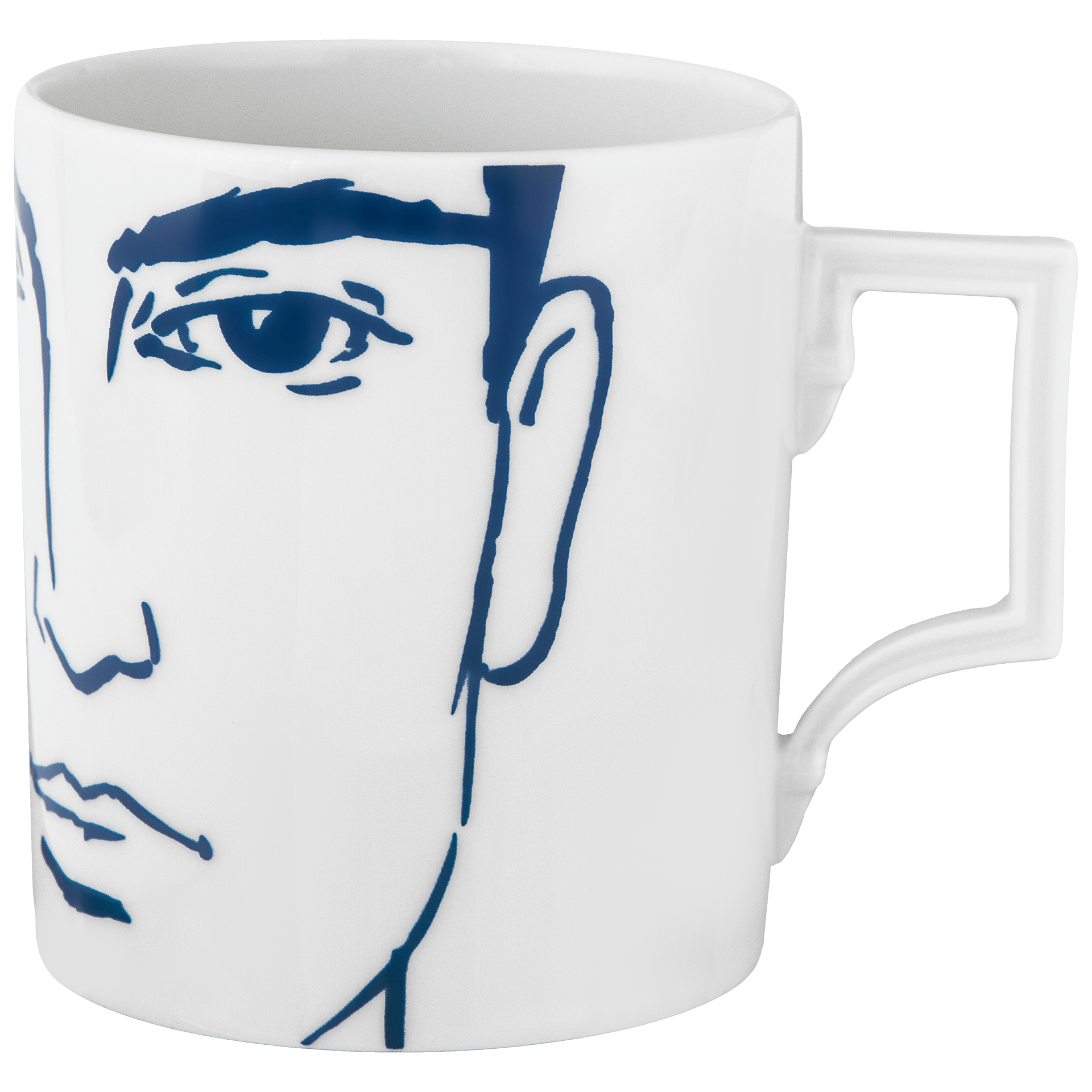 Henkelbecher, "Adam", blaues Portrait, 0,25 l, | The Meissen Mug Collection - Berlin 79A410 - 55810 - Meissen Weimar