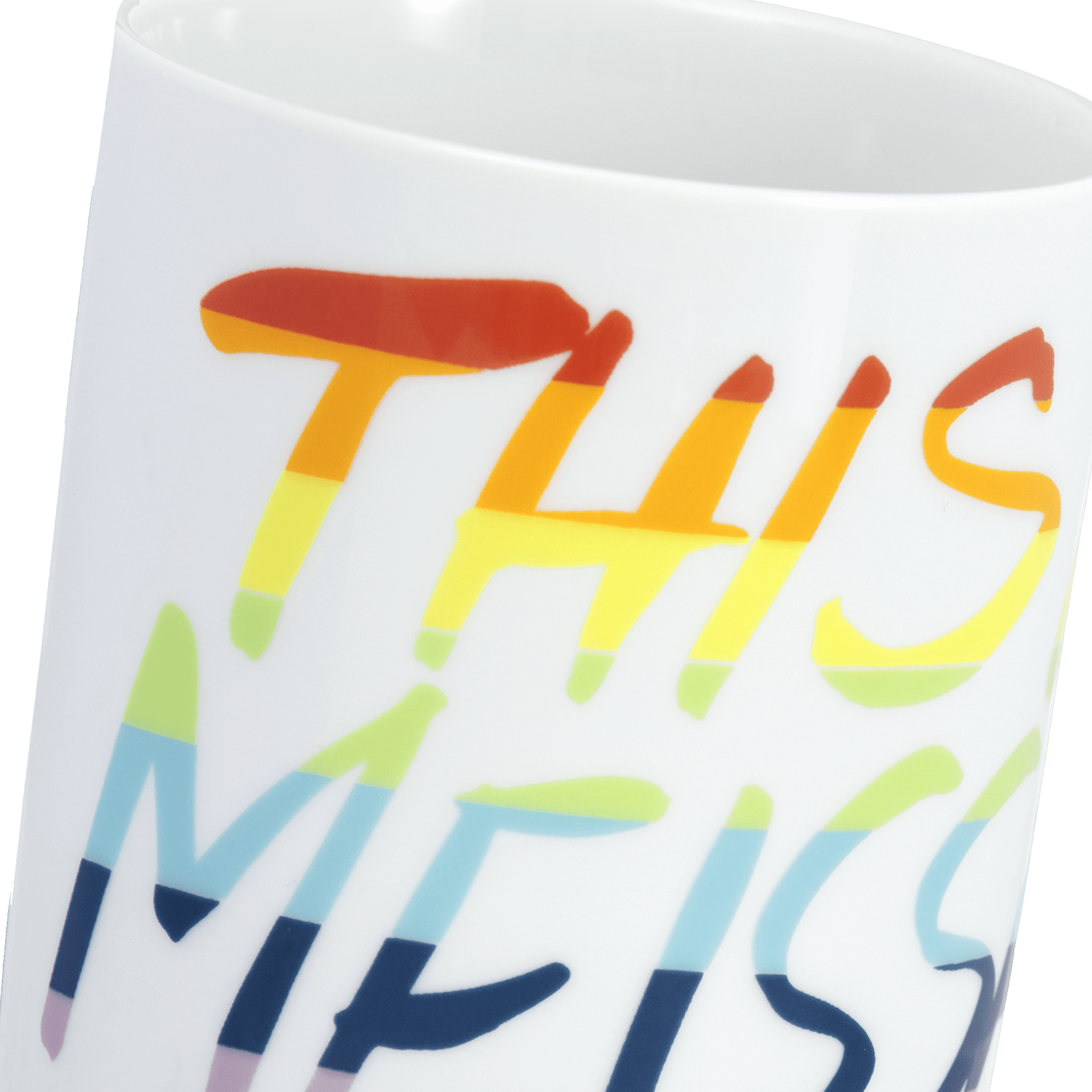 Henkelbecher, CSD - "This is Meissen", Regenbogenfarben, V 0,25 l | The Meissen Mug Collection - Berlin 79A356 - 55810 - Meissen Weimar