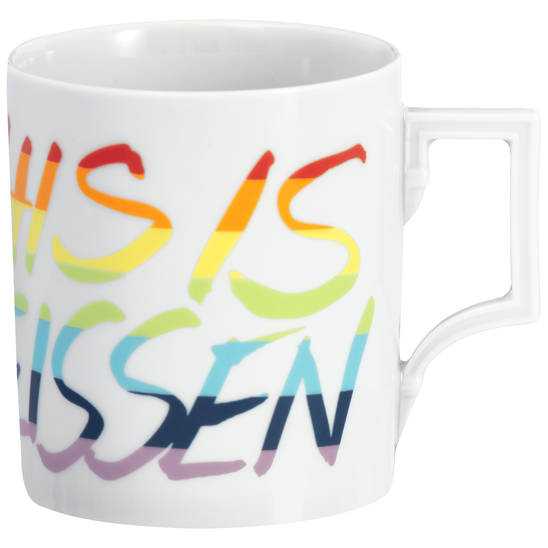 Henkelbecher, CSD - "This is Meissen", Regenbogenfarben, V 0,25 l | The Meissen Mug Collection - Berlin 79A356 - 55810 - Meissen Weimar