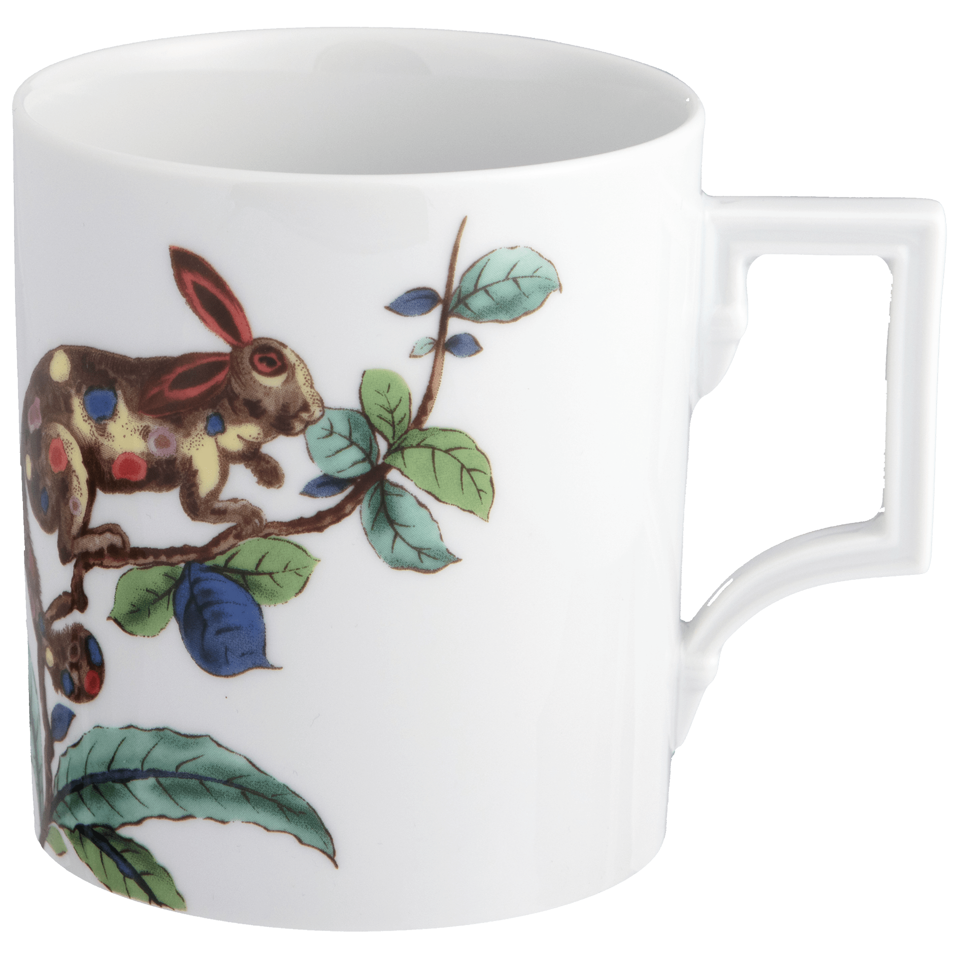 Henkelbecher, "Fabeltier" auf Blätterzweig nach Löwenfinck, 0,25l | The Meissen Mug Collection - Berlin 79A448 - 55810 - Meissen Weimar