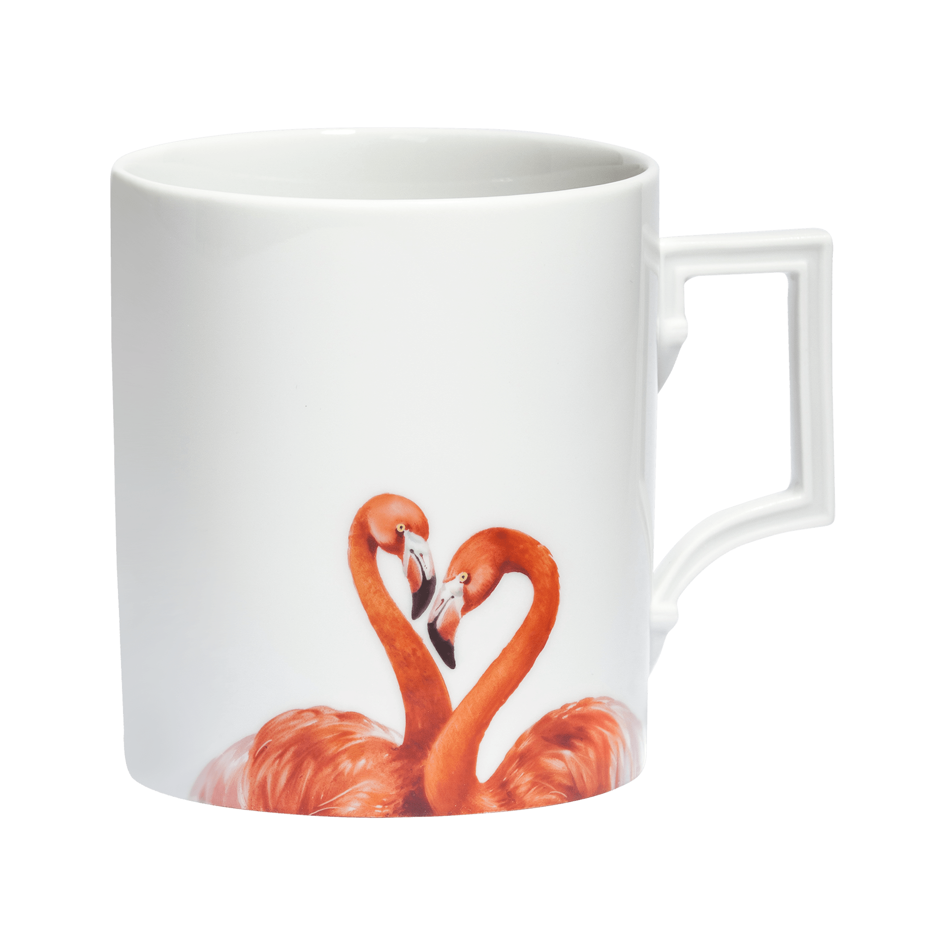 Henkelbecher Flamingo Heart, Bunt, Höhe 9 cm, 0,25 l | The Meissen Mug Collection - Berlin 61a139 - 55810 - Meissen Weimar