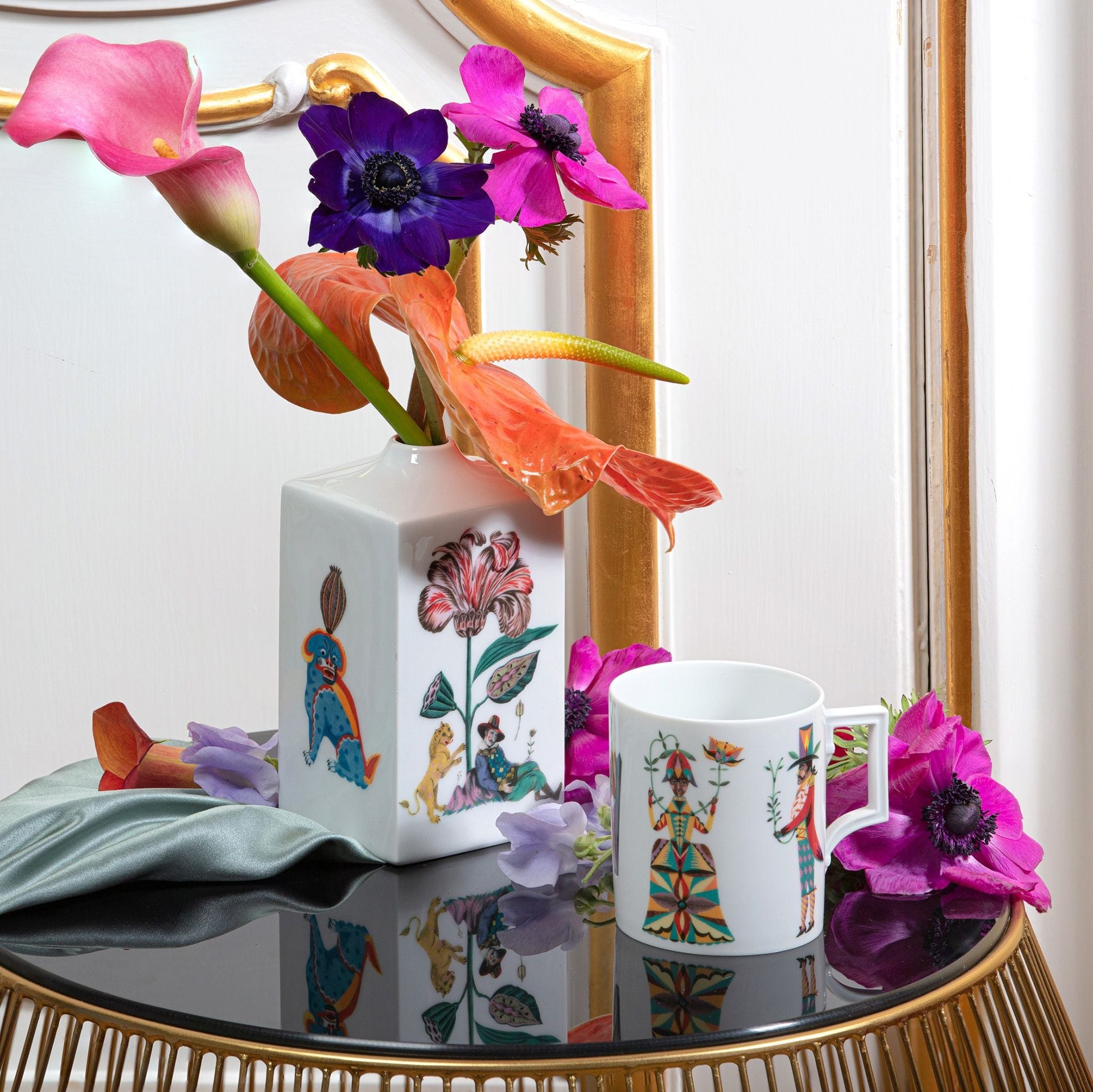 Henkelbecher, "Flower Ballet", Paar, Olaf Hajek, 0,25l | Meissen Mug Berlin 79A820 - 55810 - Meissen Weimar