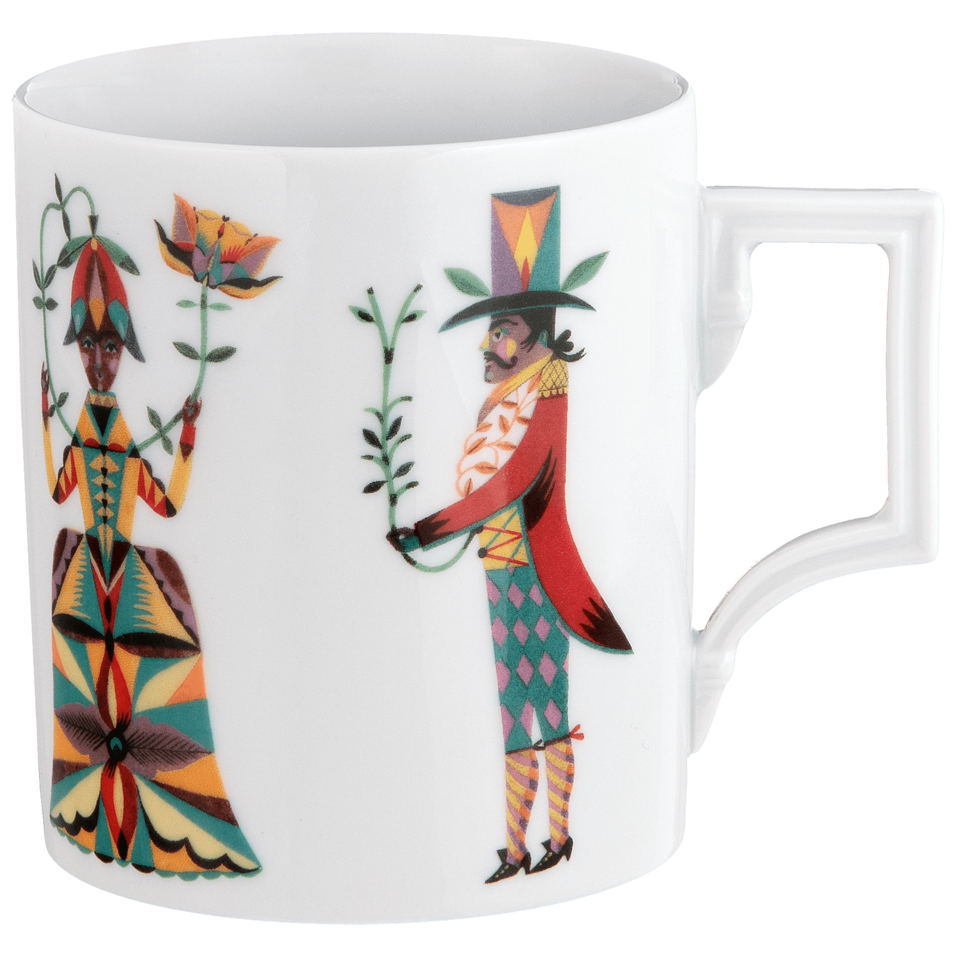 Henkelbecher, "Flower Ballet", Paar, Olaf Hajek, 0,25l | Meissen Mug Berlin 79A820 - 55810 - Meissen Weimar