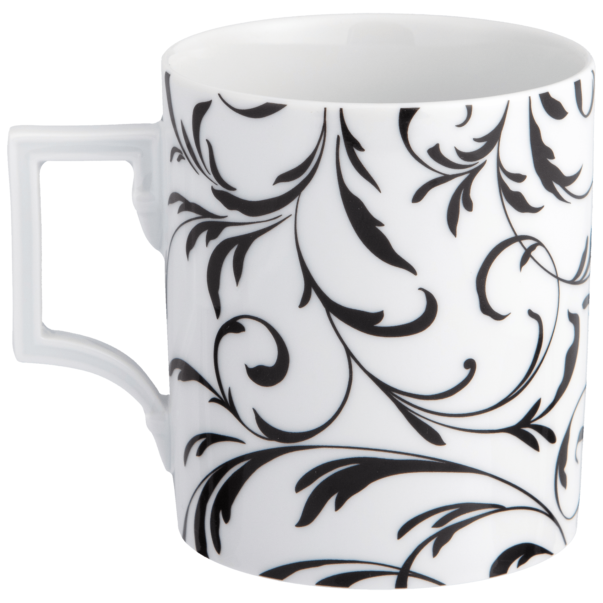 Henkelbecher, "Flower Ornament", Blütenzweige mit orange - roter Blüte, 0,25l, | The Meissen Mug Collection - Berlin 79A449 - 55810 - Meissen Weimar
