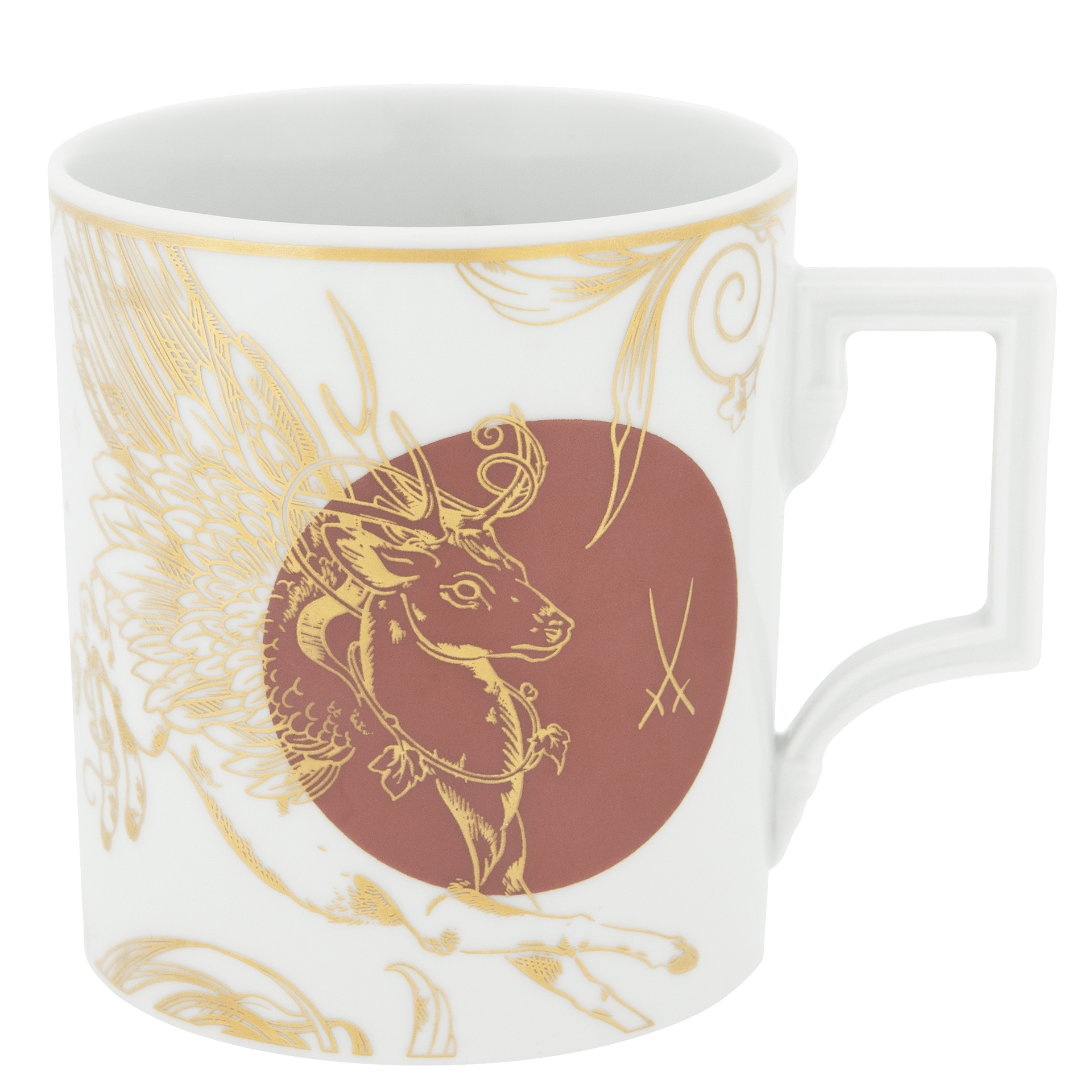 Henkelbecher, Form "Berlin", "MEISSEN Christmas Peryton", V 0,25 l | The Meissen Mug Collection - Berlin 79B372 - 55810 - Meissen Weimar