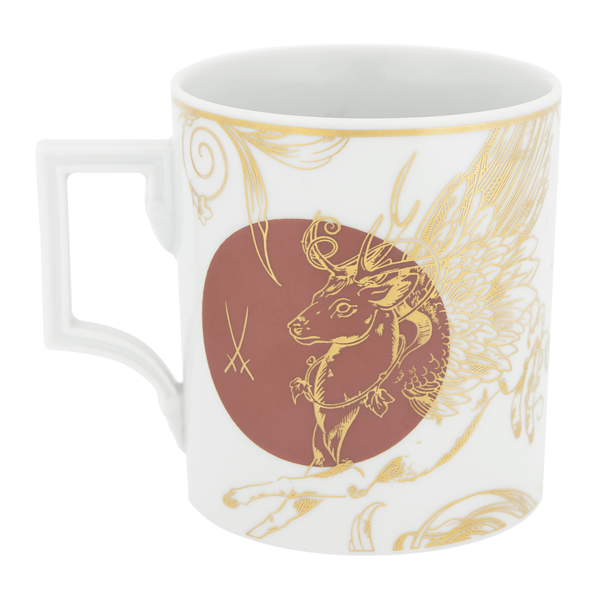 Henkelbecher, Form "Berlin", "MEISSEN Christmas Peryton", V 0,25 l | The Meissen Mug Collection - Berlin 79B372 - 55810 - Meissen Weimar