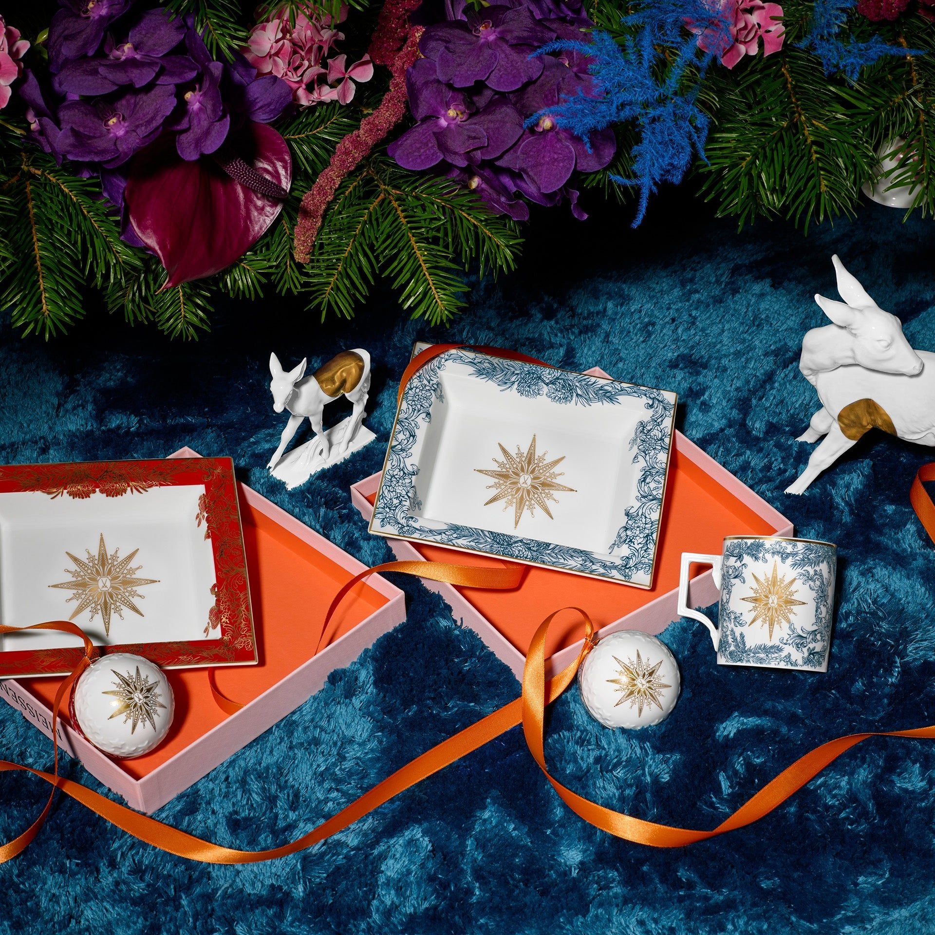 Henkelbecher, Form "Berlin", "Meissen Christmas Star", blau, V 0,25 l | The Meissen Mug Collection - Berlin 79A940 - 55810 - Meissen Weimar