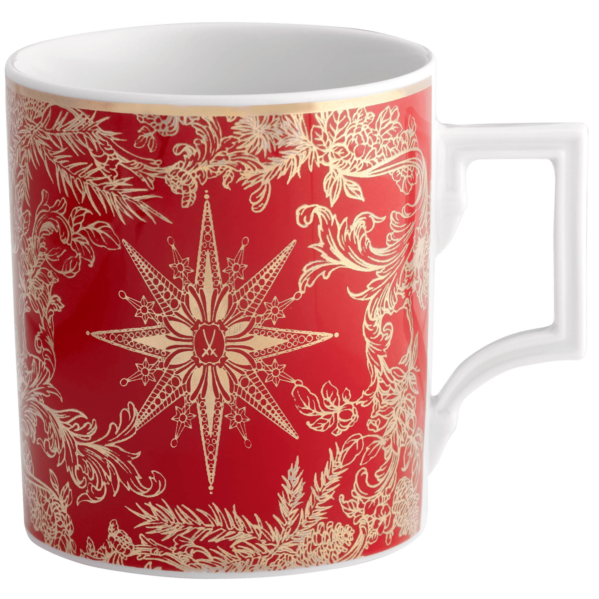 Henkelbecher, Form "Berlin", "Meissen Christmas Star", rot, V 0,25 l | The Meissen Mug Collection - Berlin 79A941 - 55810 - Meissen Weimar