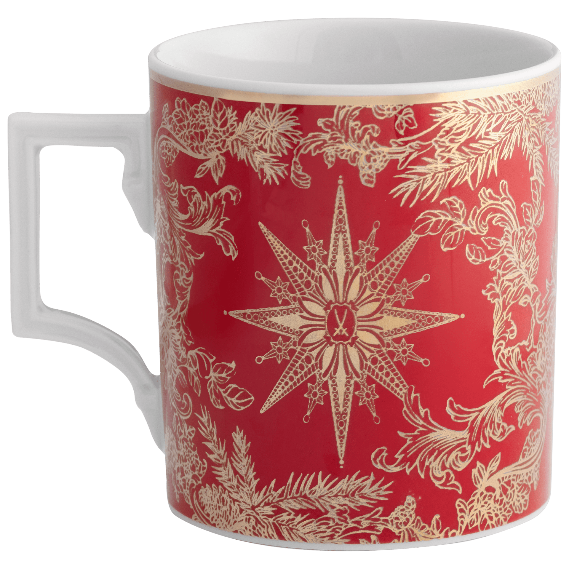Henkelbecher, Form "Berlin", "Meissen Christmas Star", rot, V 0,25 l | The Meissen Mug Collection - Berlin 79A941 - 55810 - Meissen Weimar