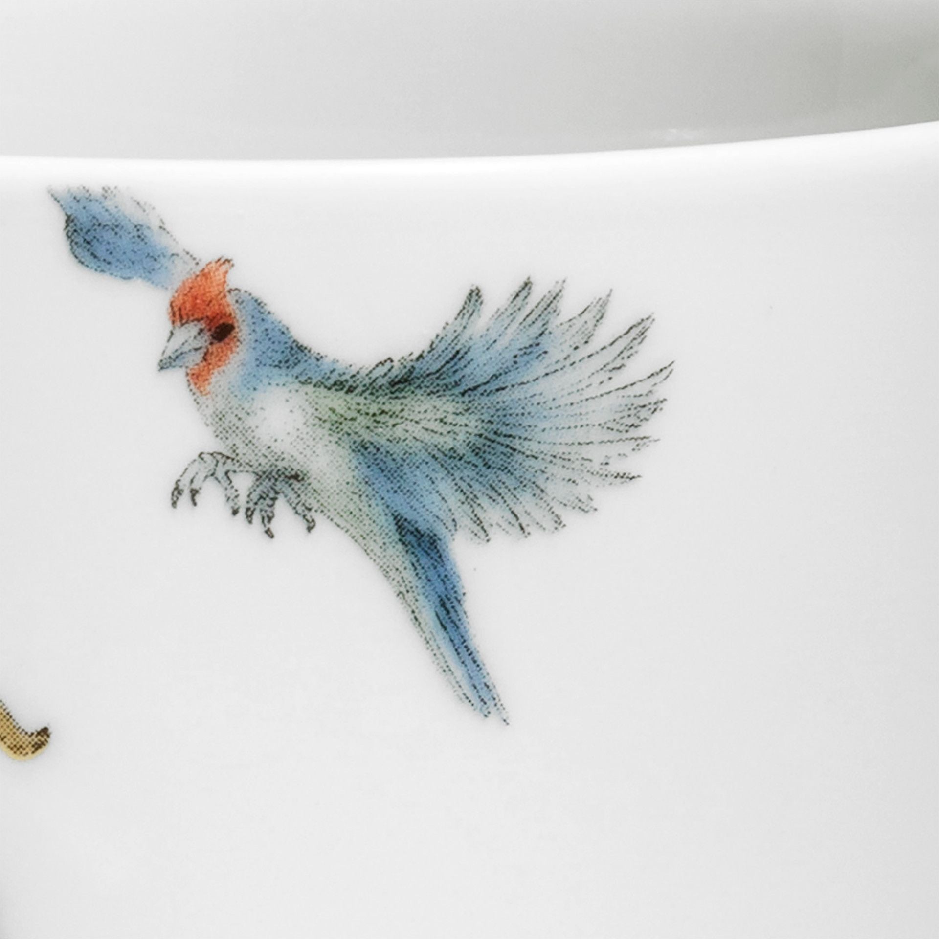 Henkelbecher, "Freedom", Vogelpaar mit goldenem Käfig, 0,25l, | The Meissen Mug Collection - Berlin 79A426 - 55810 - Meissen Weimar
