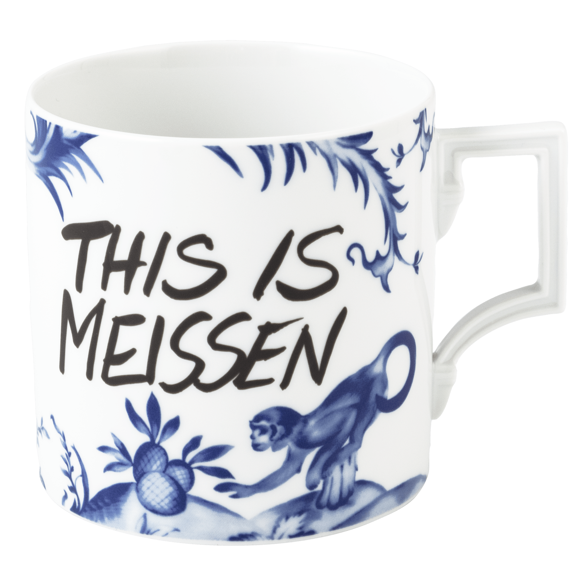 Henkelbecher, groß, Affe und Faultier, V 0,5 l | Meissen Big Mug Collection 79A933 - 55326 - Meissen Weimar
