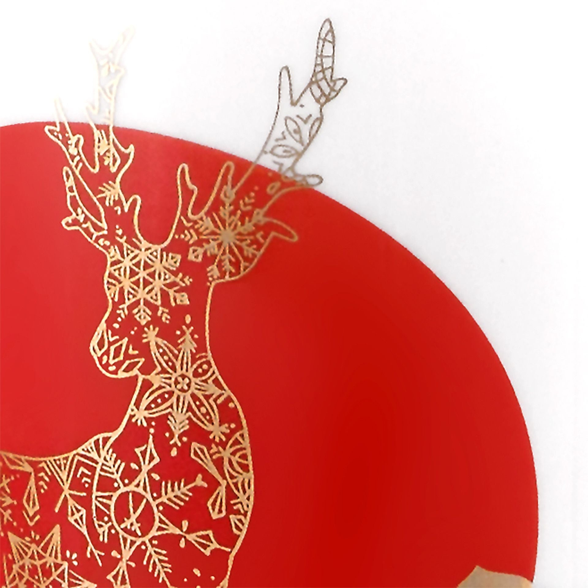 Henkelbecher, Hirsch mit goldenen Blättern, rot, V 0,25 l | The Meissen Mug Collection - Berlin 79A731 - 55810 - Meissen Weimar