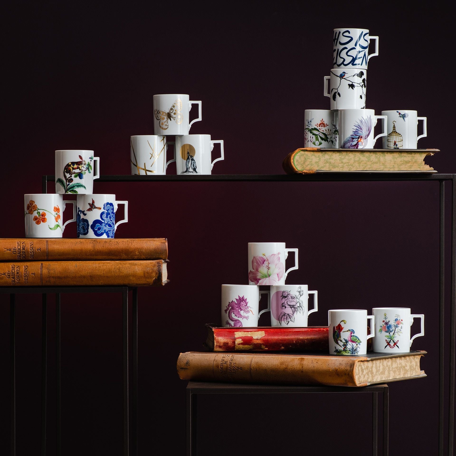Henkelbecher, "Kingfisher", Eisvögel auf Zweig, 0,25l, | The Meissen Mug Collection - Berlin 79A421 - 55810 - Meissen Weimar