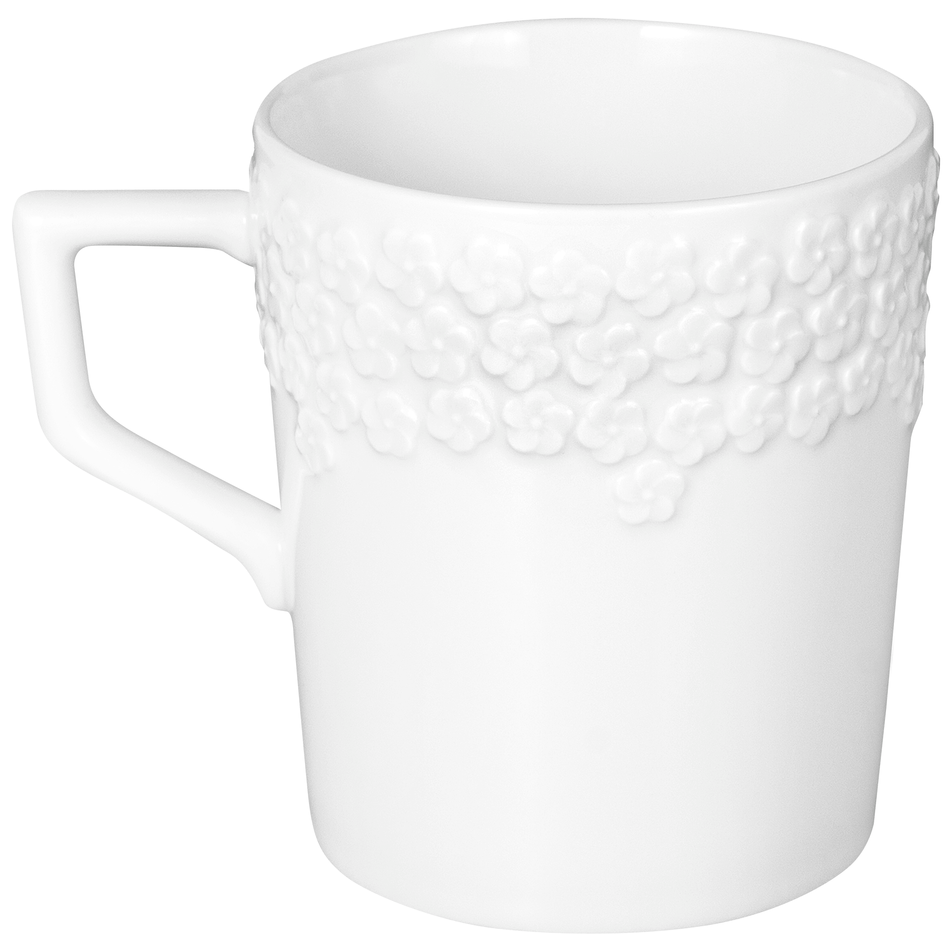 Henkelbecher mit Relief - Lippenrand, Weiß, 0,25 l | Meissen No.41 Royal Blossom 000001 - 42576 - Meissen Weimar