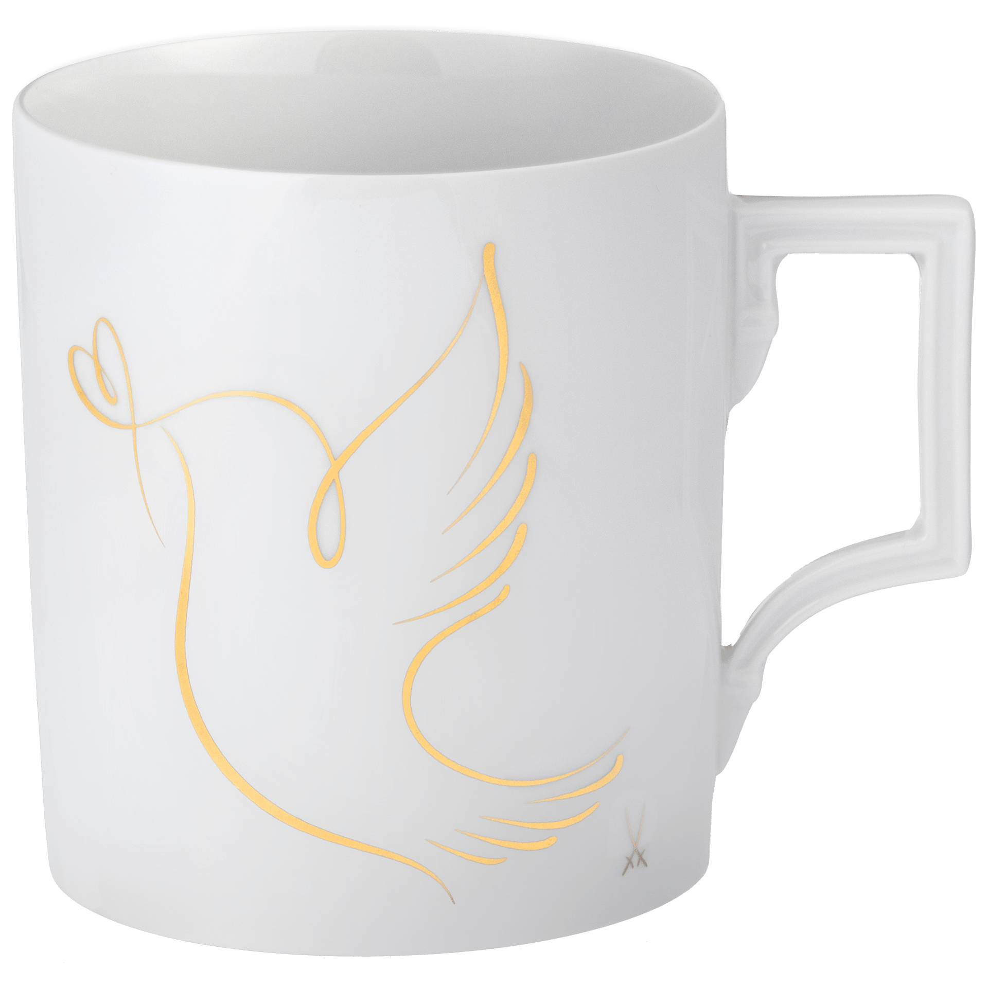 Henkelbecher, "Peace Collection", Peace Dove, Friedenstaube gold, 0,25 l | The Meissen Mug Collection - Berlin 79A877 - 55810 - Meissen Weimar