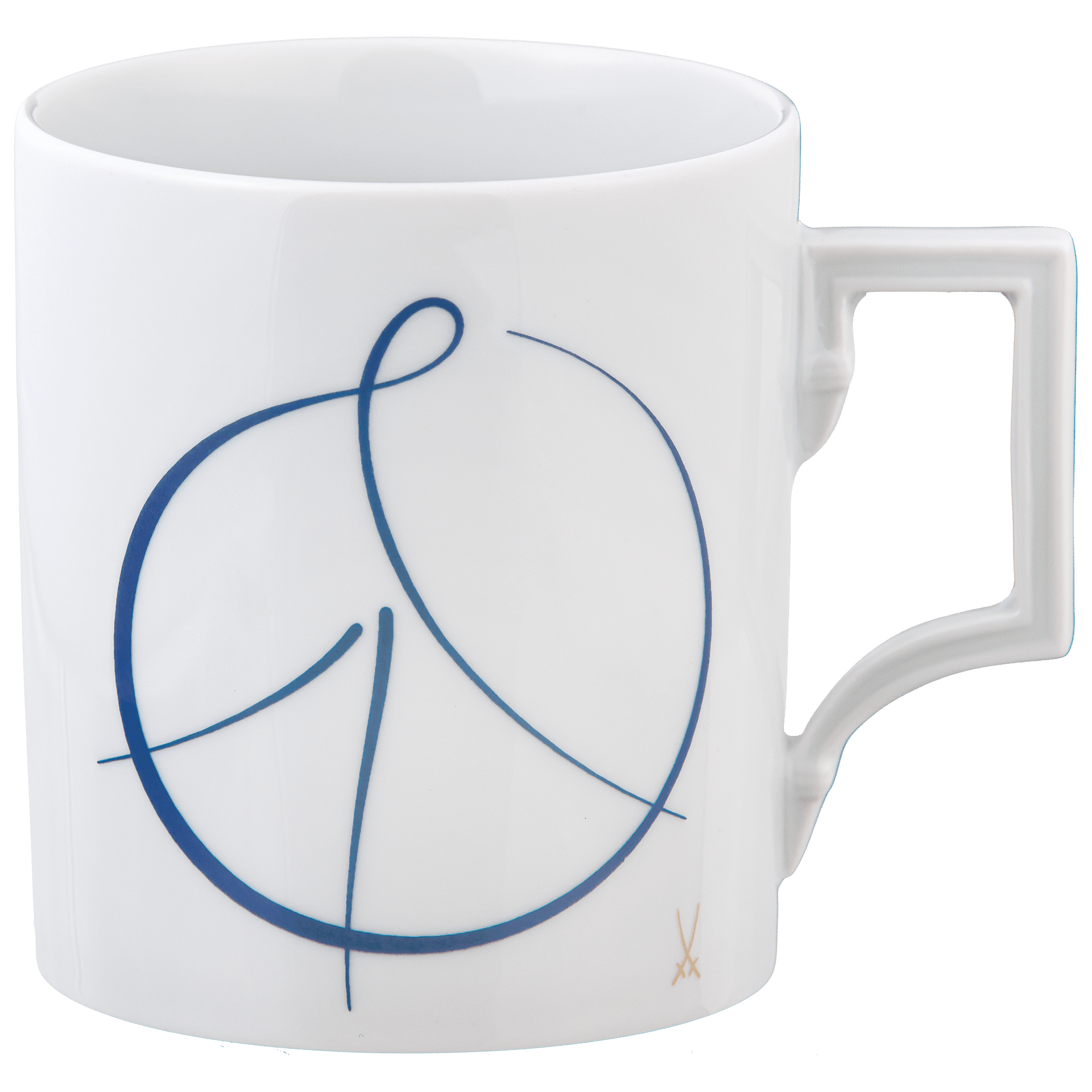 Henkelbecher, "Peace Collection", Peace Sign, blau, V 0,25 l | Meissen Mug Berlin 79A880 - 55810 - Meissen Weimar