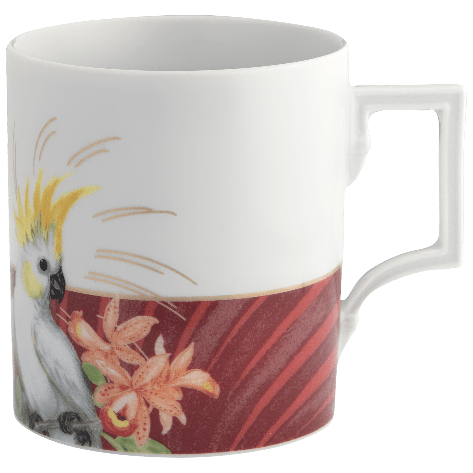 Henkelbecher, "Pink Cockatoo", Form "Berlin", V 0,25 l | The Meissen Mug Collection - Berlin 79A459 - 55810 - Meissen Weimar