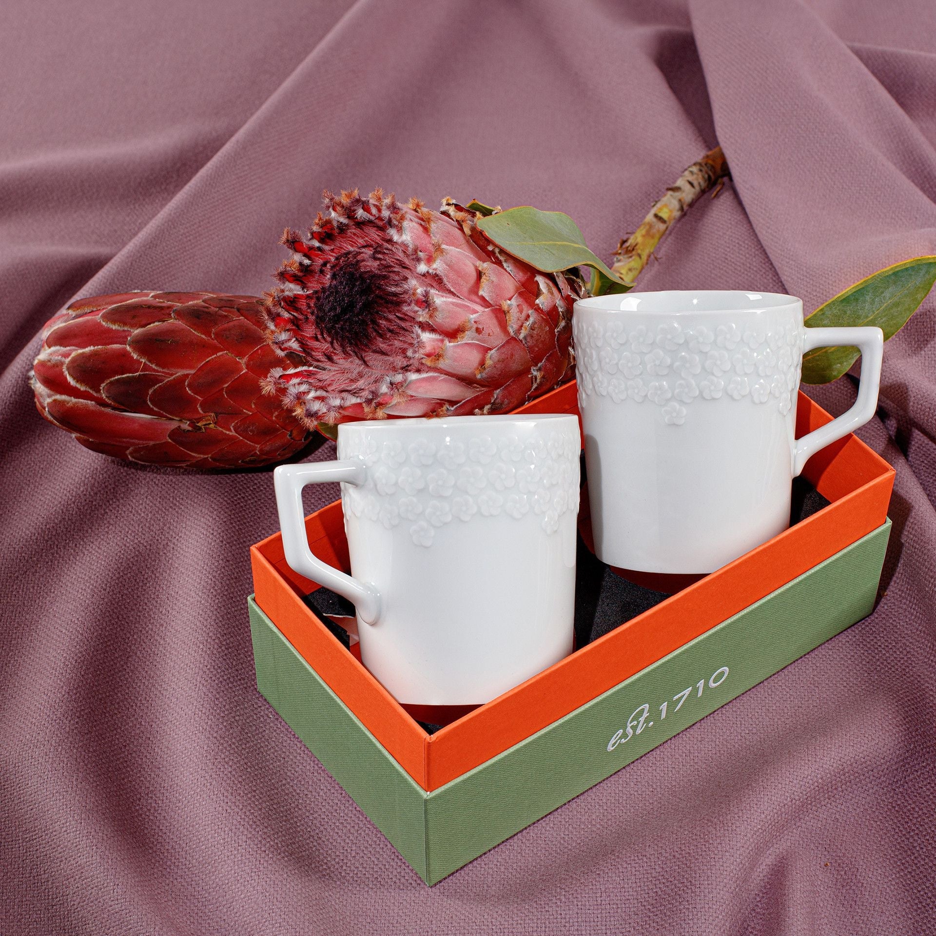 Henkelbecher - Set für Zwei, 4 - tlg, weiß | Meissen No.41 Royal Blossom 000001 - C4219 - Meissen Weimar
