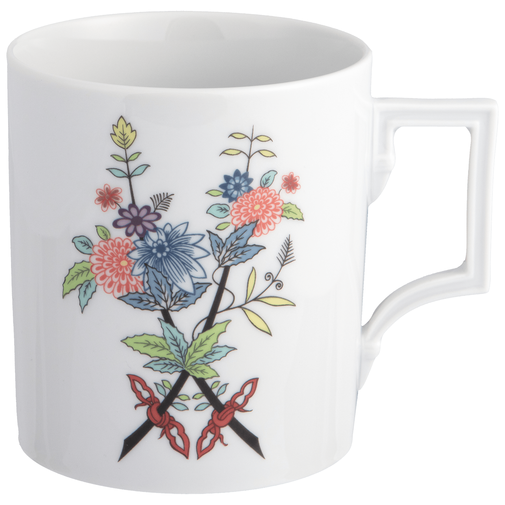 Henkelbecher, "Swords Fantasy", Schwerter mit Blumen, 0,25l, | The Meissen Mug Collection - Berlin 79A443 - 55810 - Meissen Weimar