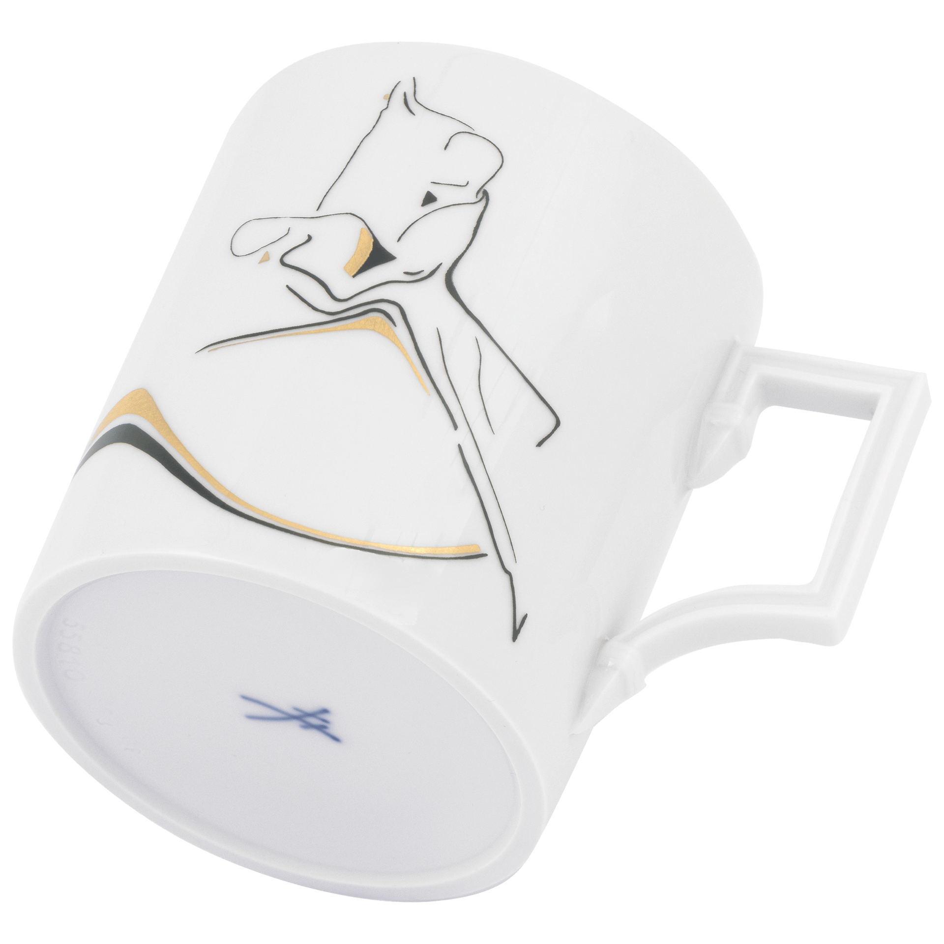 Henkelbecher Weißer Gold, 9 cm, 0,25 l | Meissen Mug Berlin 79a949 - 55810 - Meissen Weimar