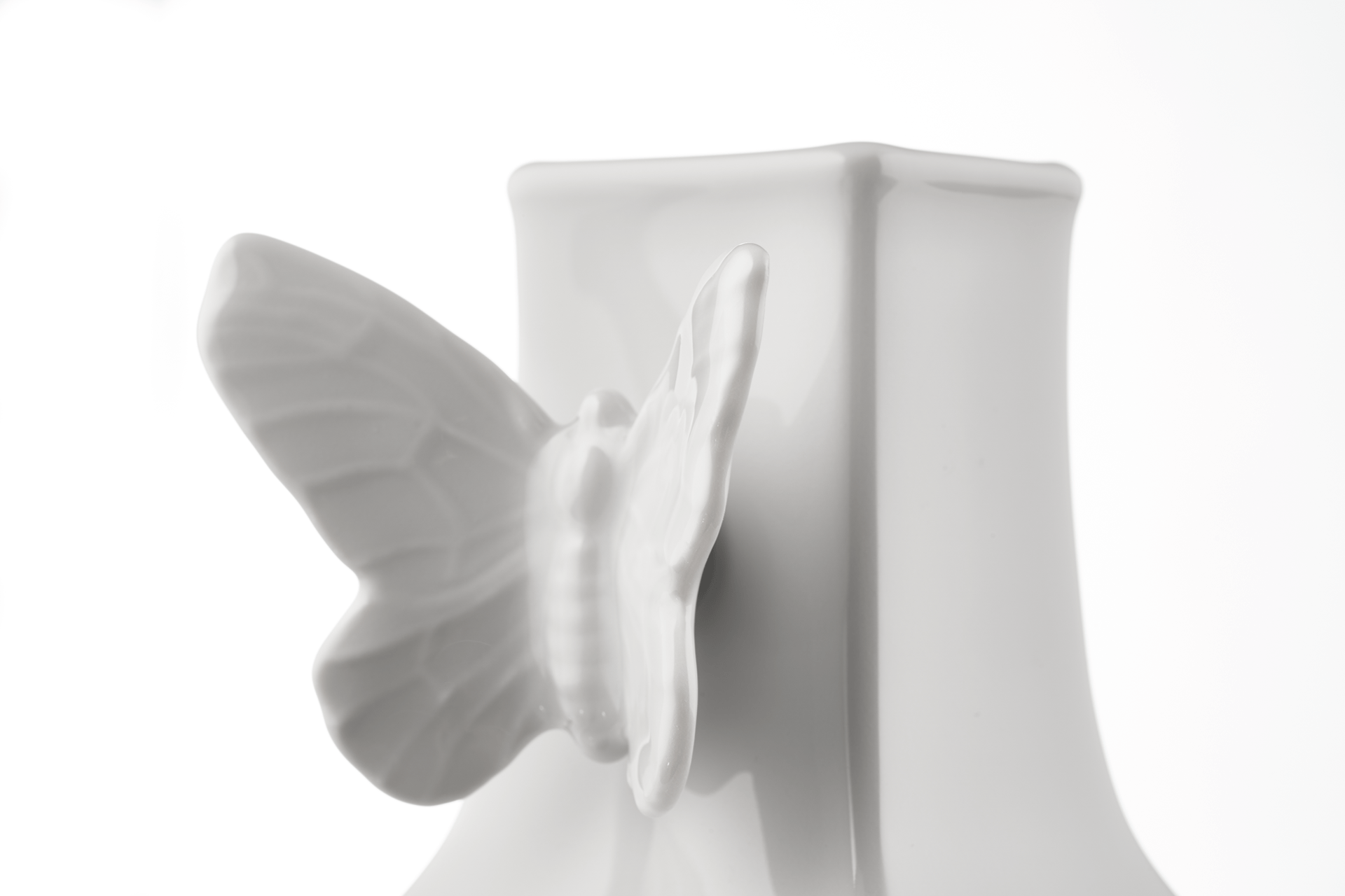 Home - Deco - Set Vase und Vide - Poche, Weiß, 2 - teilig | Meissen Butterfly Collection 000001 - c5007 - Meissen Weimar