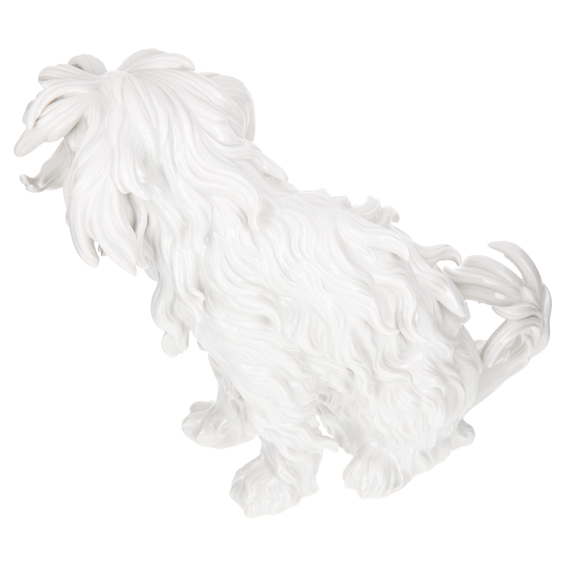 Hund - Figur Bologneser, Weiß, H 20 cm | Meissen Figuren Individuell 000001-78685 - Meissen Weimar