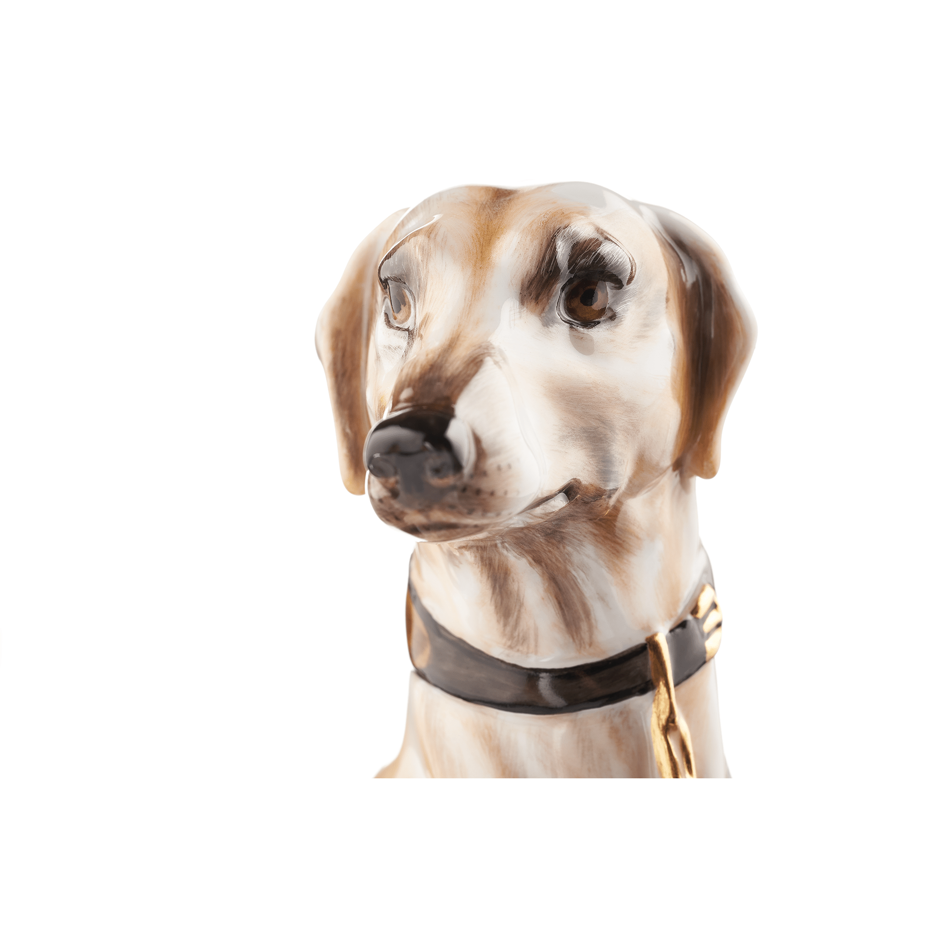 Hund Windhund Sloughi, Bunt und gold staffiert - , H 20 cm | Meissen - Tierreich 900300 - 78552 - Meissen Weimar