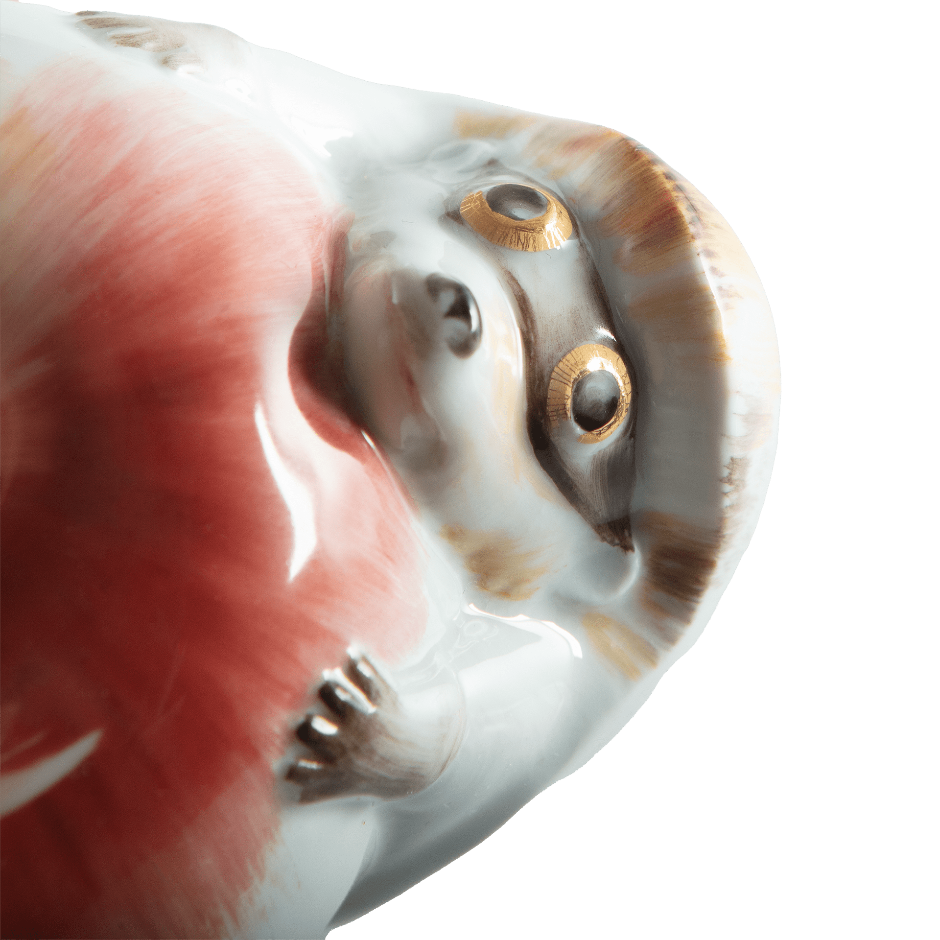 Igel mit Apfel, Bunt und gold staffiert, H 9 cm | Meissen Einzelplastik 900300 - 78845 - Meissen Weimar