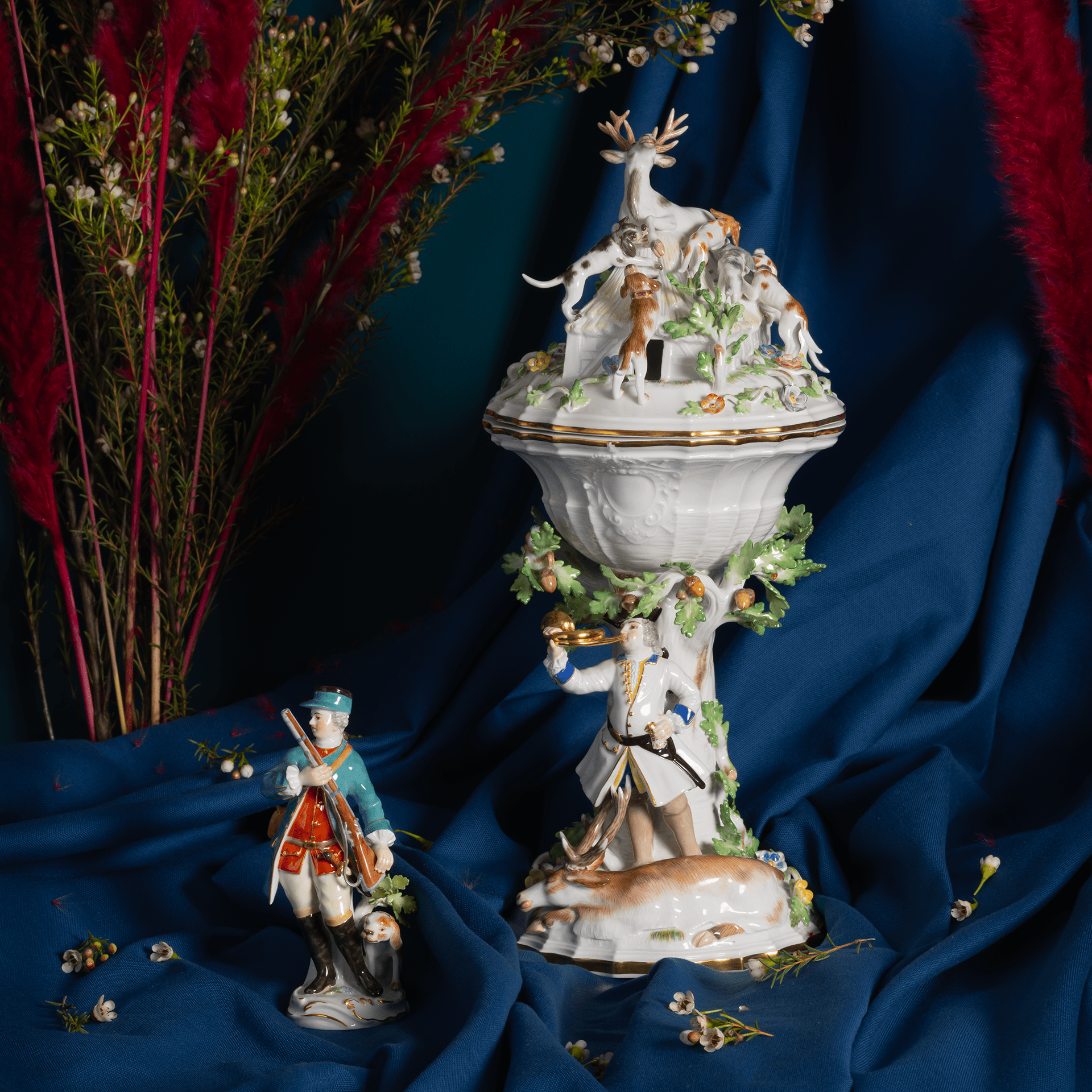 Jagdpokal Skulptur exklusiv H 37 cm | Meissen Exklusiv - Kollektion 900380 - 80543 - Meissen Weimar