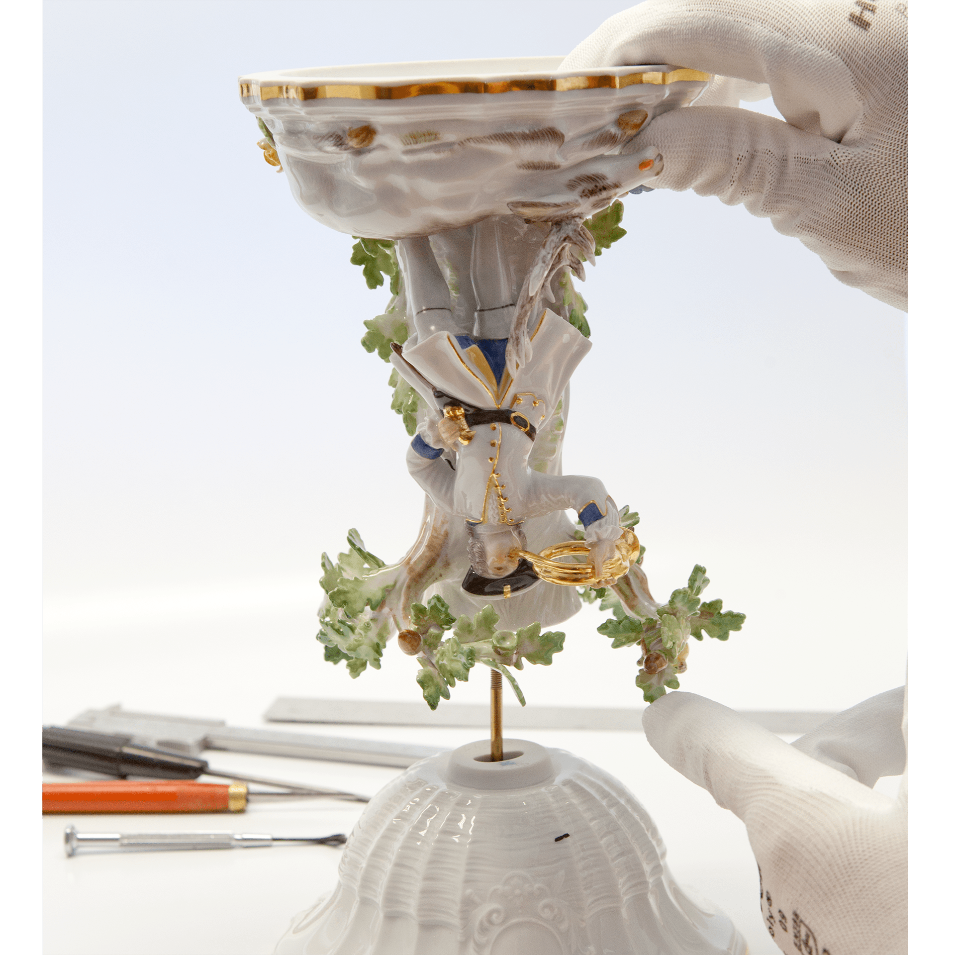 Jagdpokal Skulptur exklusiv H 37 cm | Meissen Exklusiv - Kollektion 900380 - 80543 - Meissen Weimar