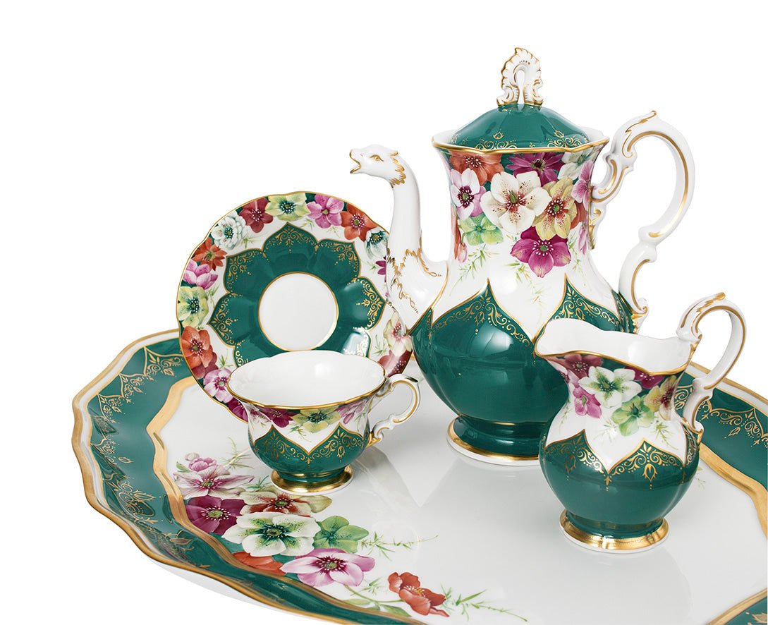 Kaffee - Dejeuner Opulentes Blumen - Dekor, 4 - teilig | Meissen Limitierte Meisterwerke 237884 - s1601 - Meissen Weimar