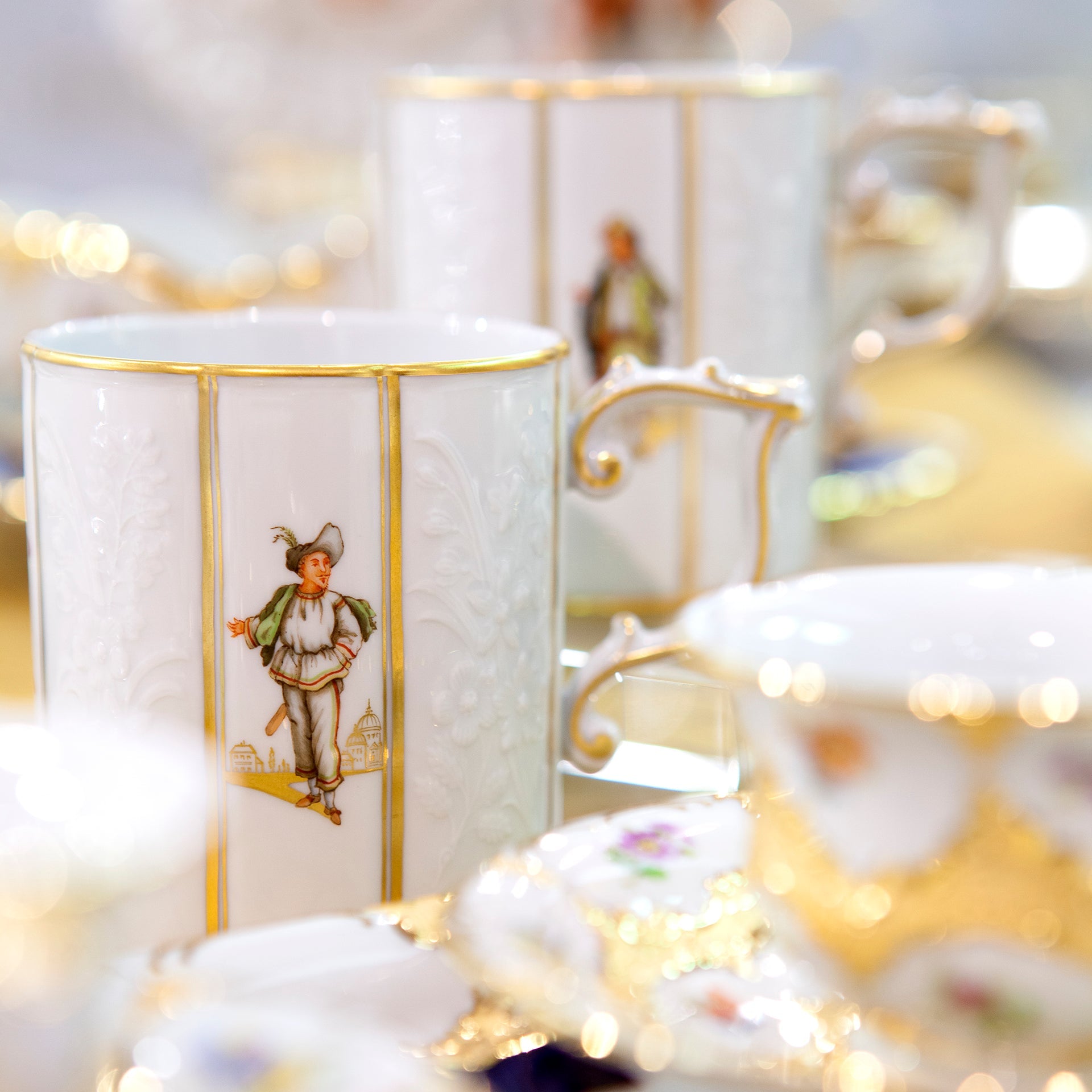Kaffeebecher limitiert Porzellan H 9 cm | Meissen Limitierte Meisterwerke 29a274 - 55310 - Meissen Weimar