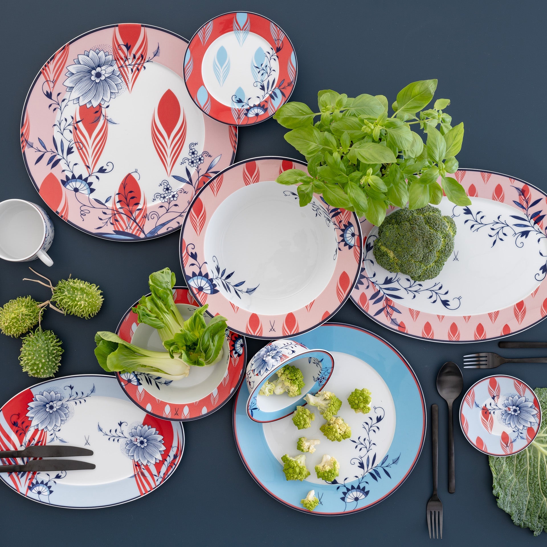 Kaffeegedeck - Set, No.41 Collage, 6 - tlg. | Meissen No.41 Collage 79a542 - c3604 - Meissen Weimar