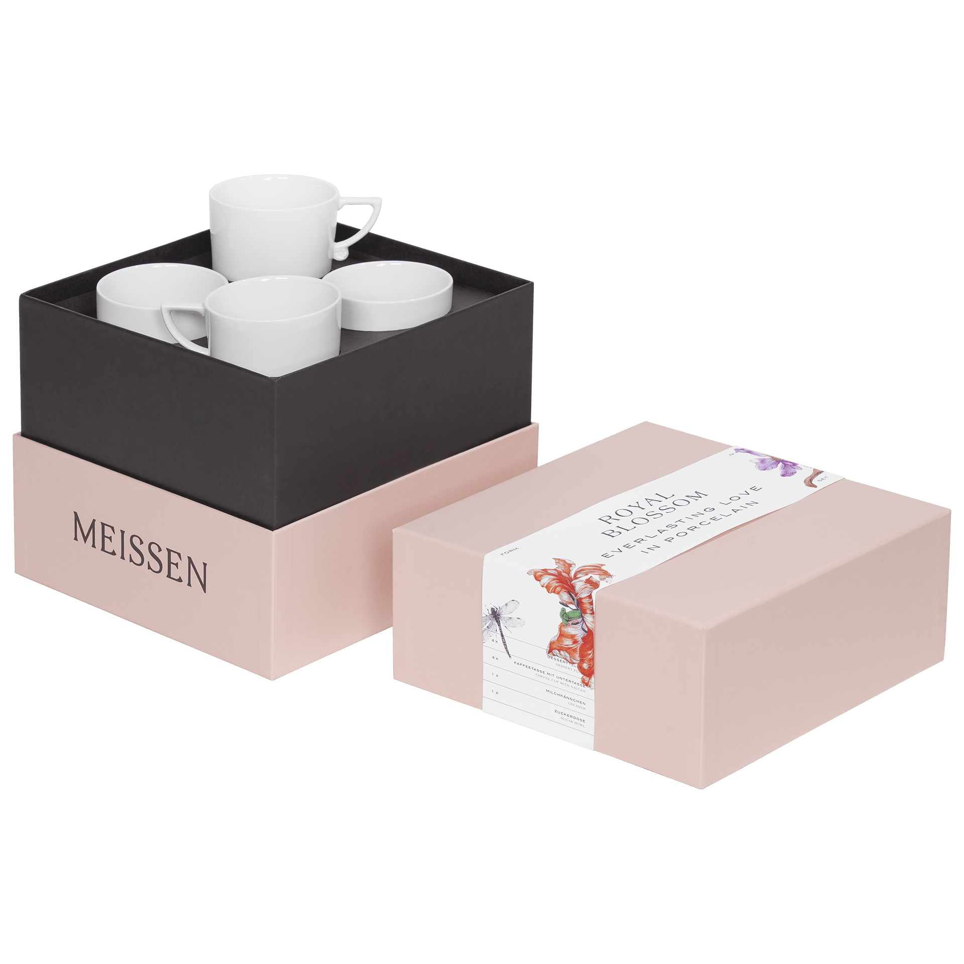 Kaffeegedeck - Set, Weiß, 4 - teilig | Meissen No.41 Royal Blossom 000001 - c4230 - Meissen Weimar