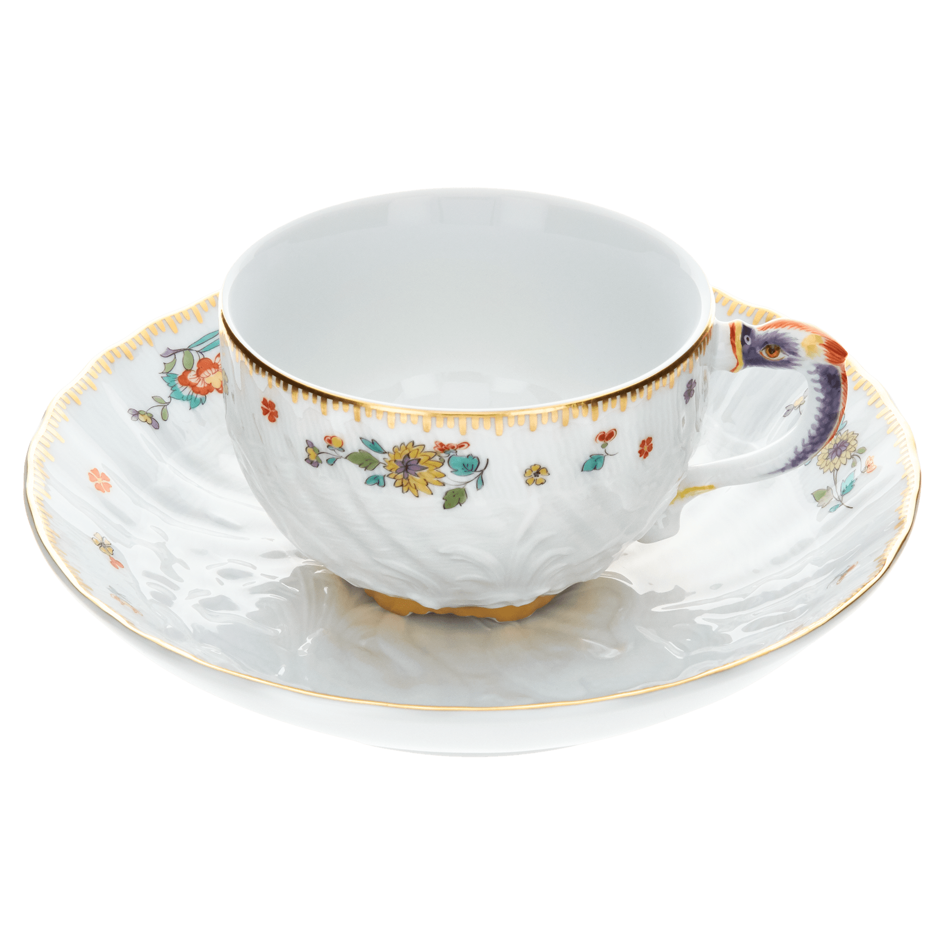 Kaffeetasse, Indische Blumenzweige, gestreute Blümchen, Goldkante, Goldrand, 0,14 l | Meissen Schwanendessin 397152 - 05584 - Meissen Weimar